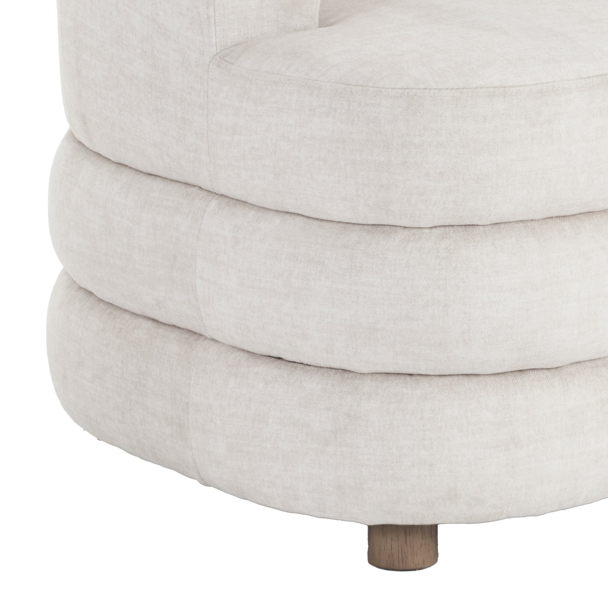 Dorian Accent Chair - Beige Velvet Large Seat-DECOROLALA