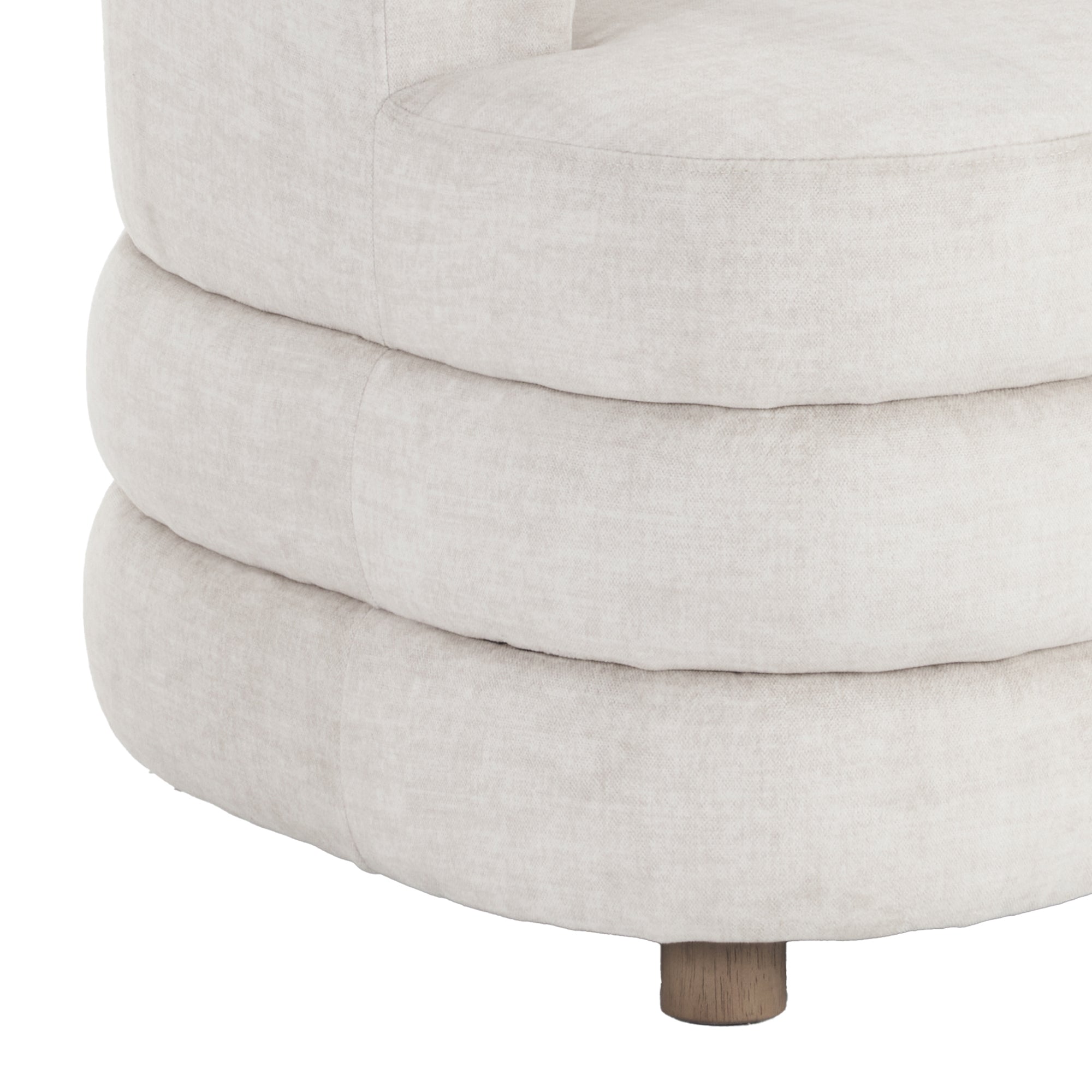 Dorian Accent Chair - Beige Velvet Large Seat-DECOROLALA