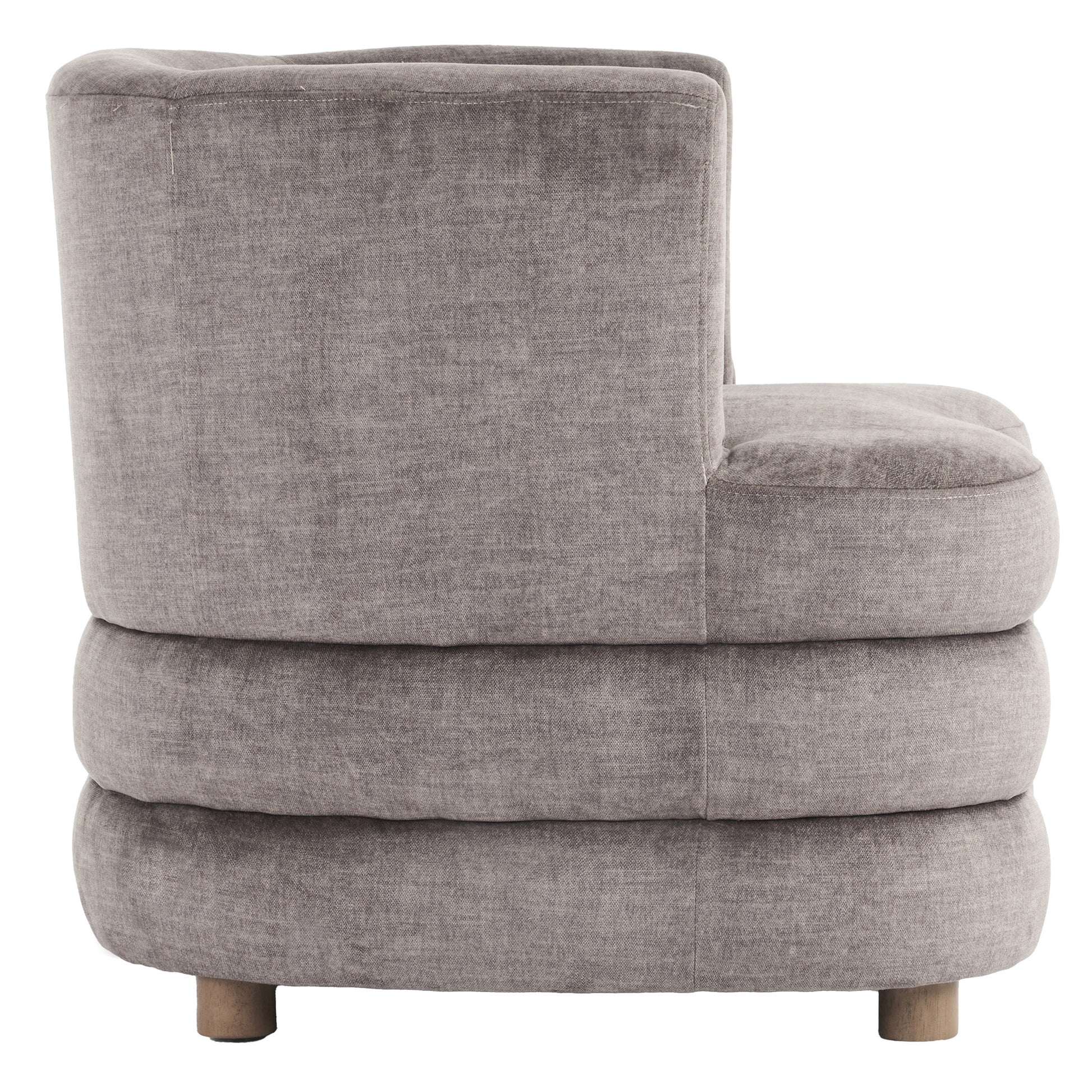 Dorian Accent Chair - Dark Taupe Velvet Large Seat-DECOROLALA