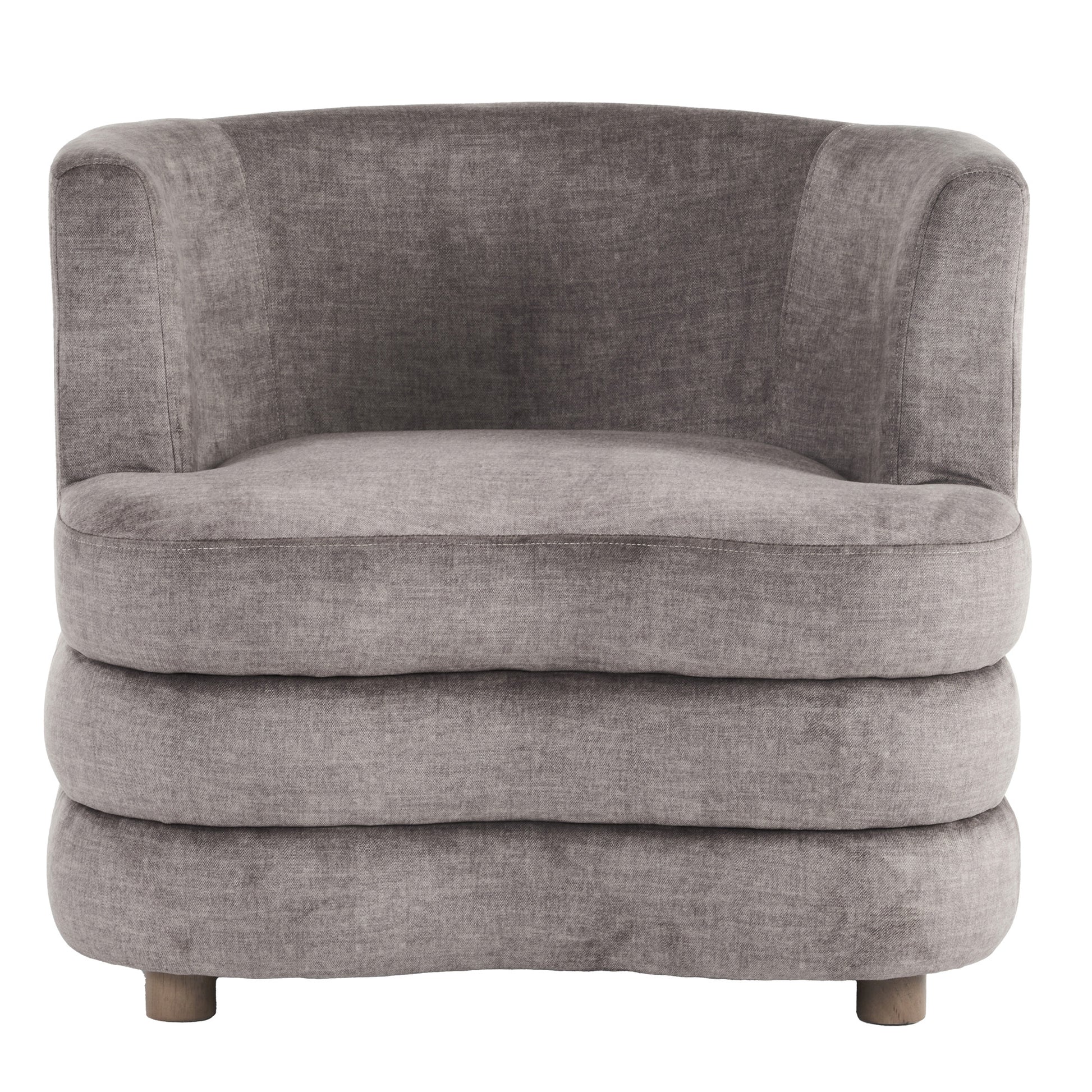 Dorian Accent Chair - Dark Taupe Velvet Large Seat-DECOROLALA