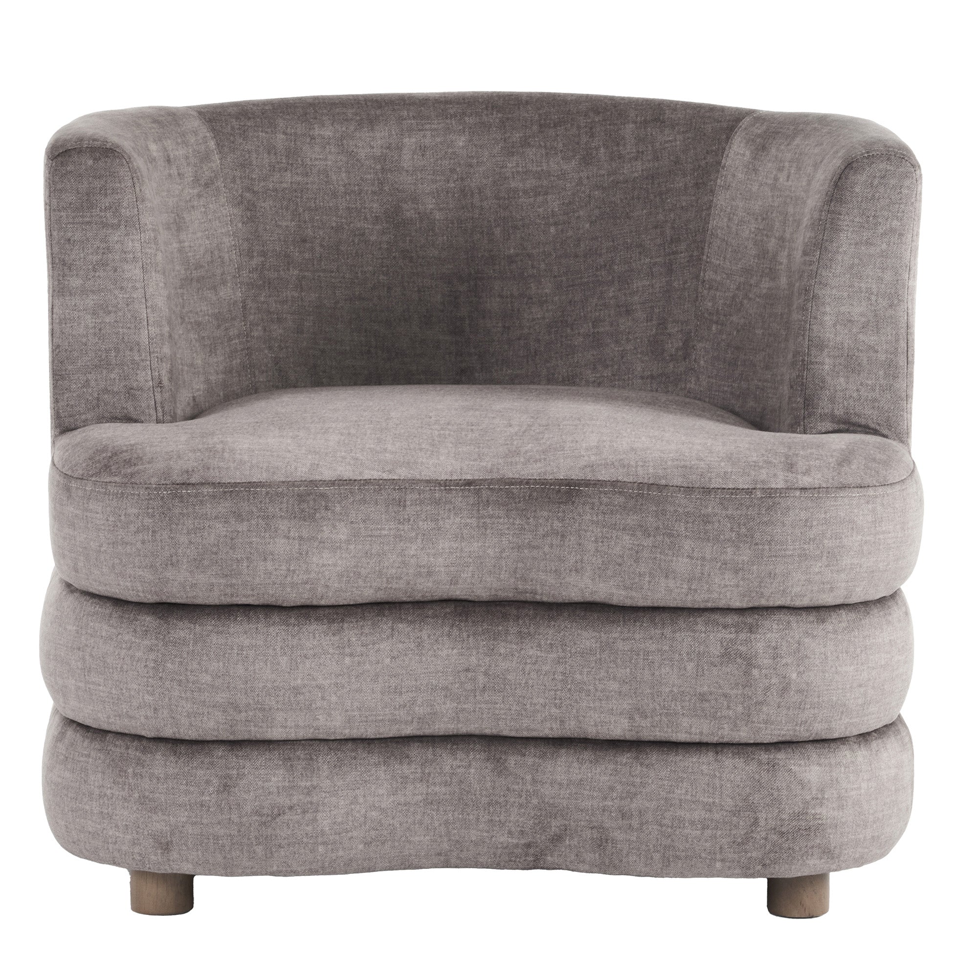Dorian Accent Chair - Dark Taupe Velvet Large Seat-DECOROLALA