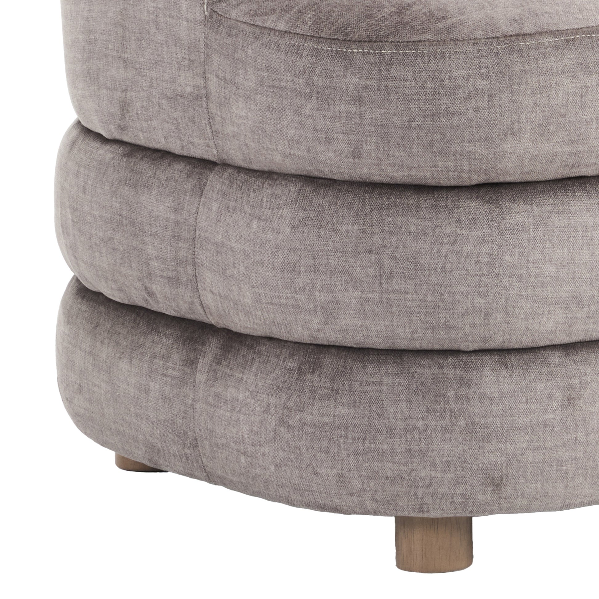 Dorian Accent Chair - Dark Taupe Velvet Large Seat-DECOROLALA