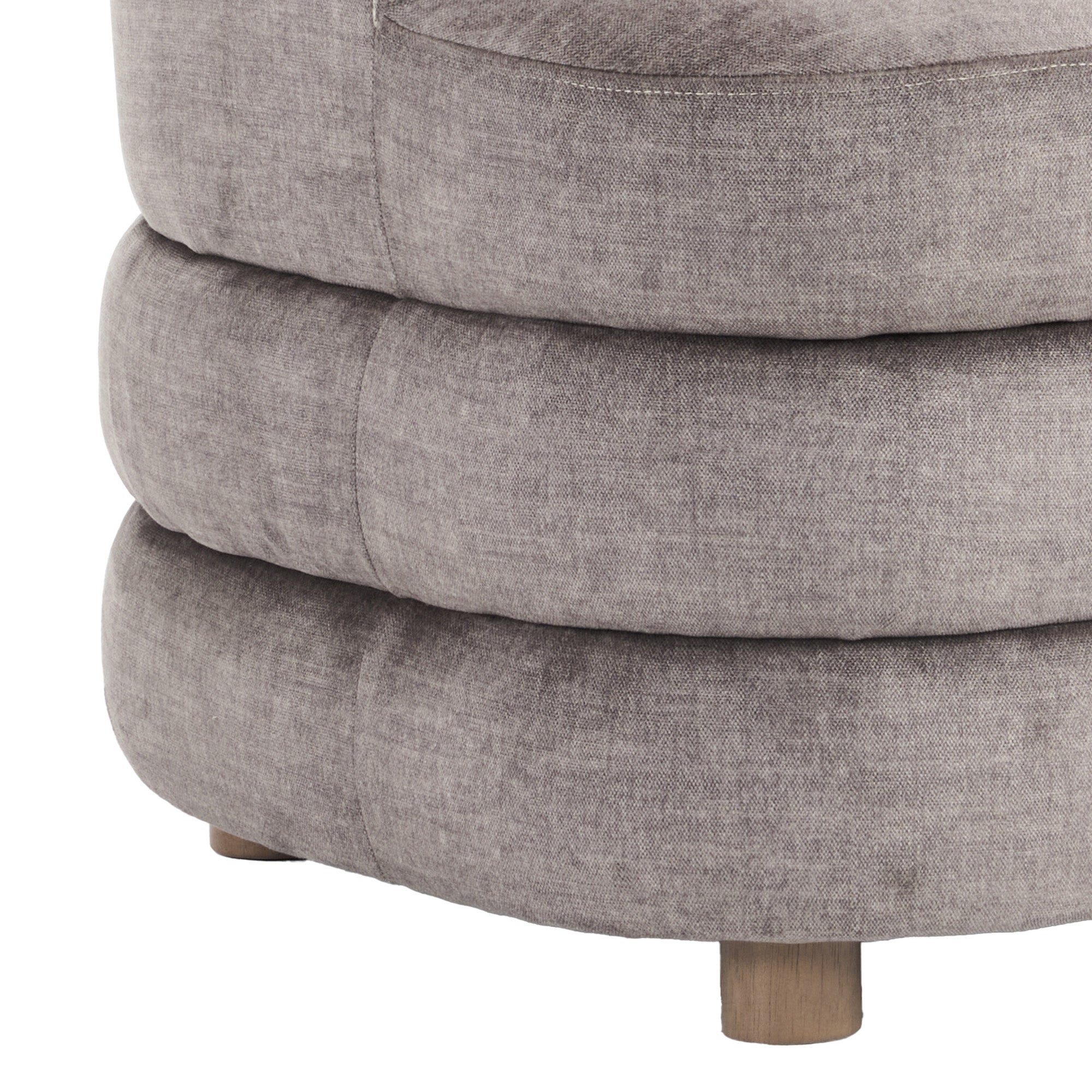 Dorian Accent Chair - Dark Taupe Velvet Large Seat-DECOROLALA