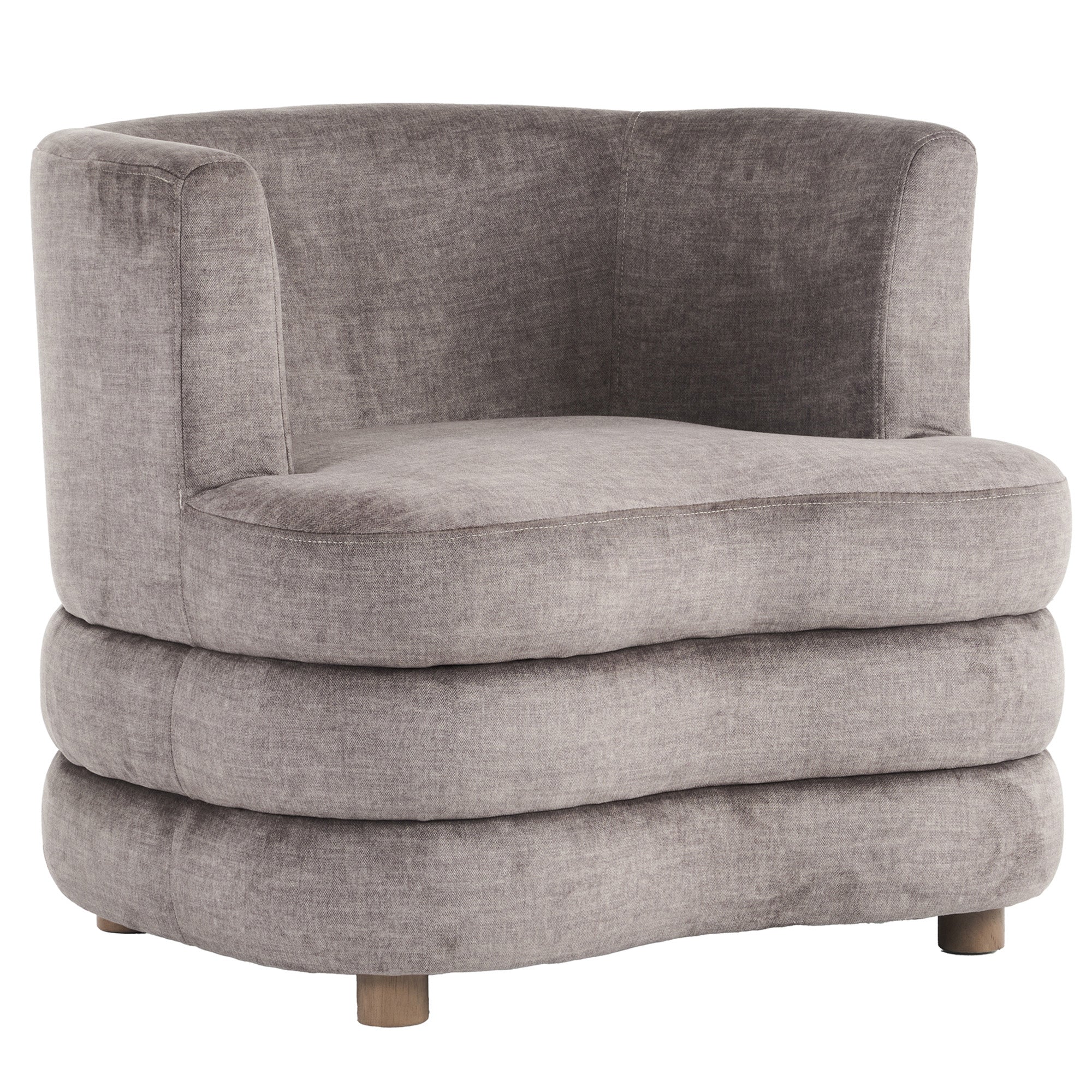 Dorian Accent Chair - Dark Taupe Velvet Large Seat-DECOROLALA