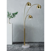 Dorset 83" Arc Floor Lamp, Satin Brass-Floor lamp-DECOROLALA