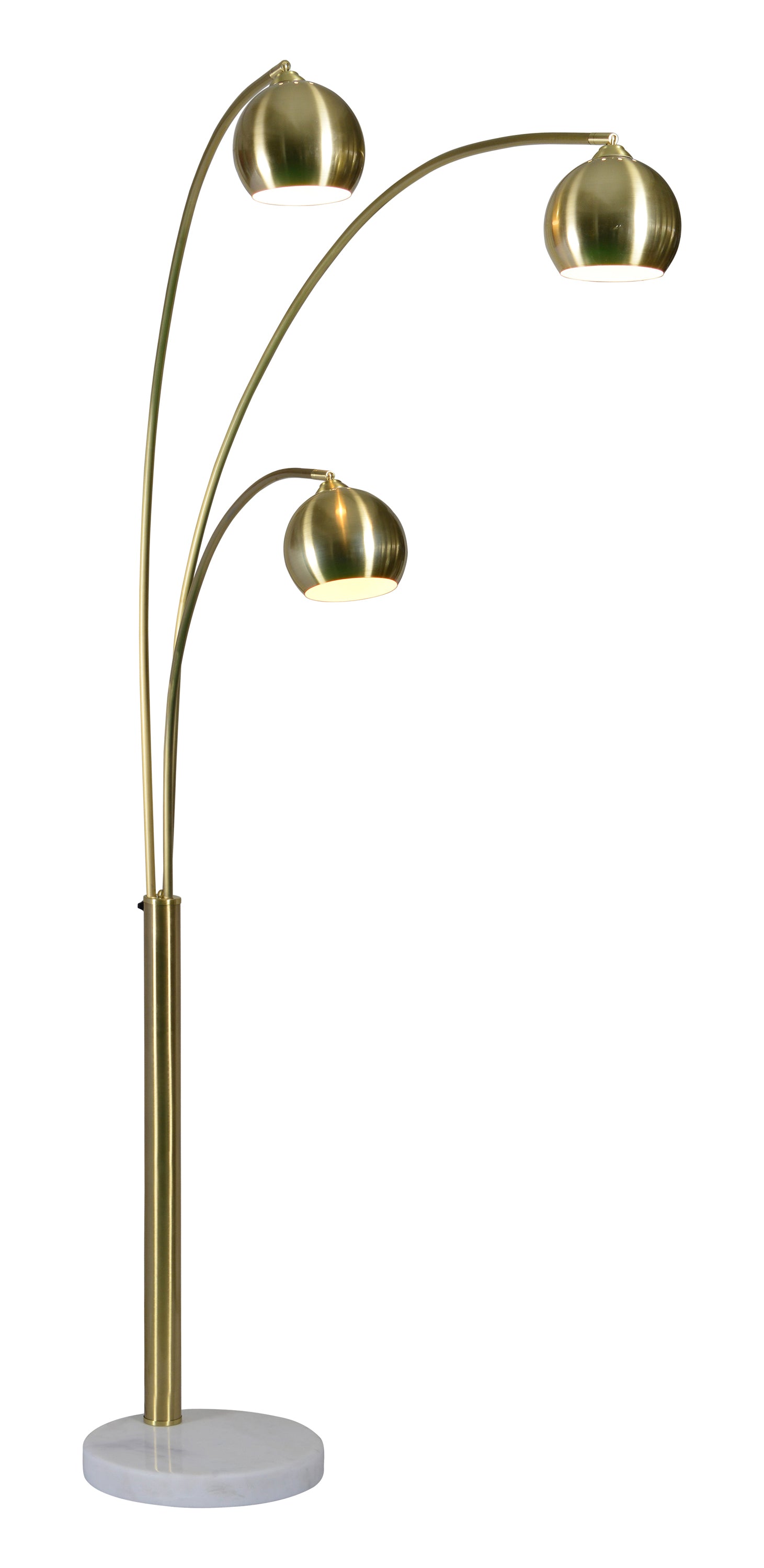 Dorset 83" Length Floor lamp, Satin Brass-Floor lamp-DECOROLALA