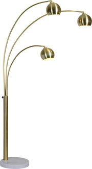 Dorset 83" Length Floor lamp, Satin Brass-Floor lamp-DECOROLALA