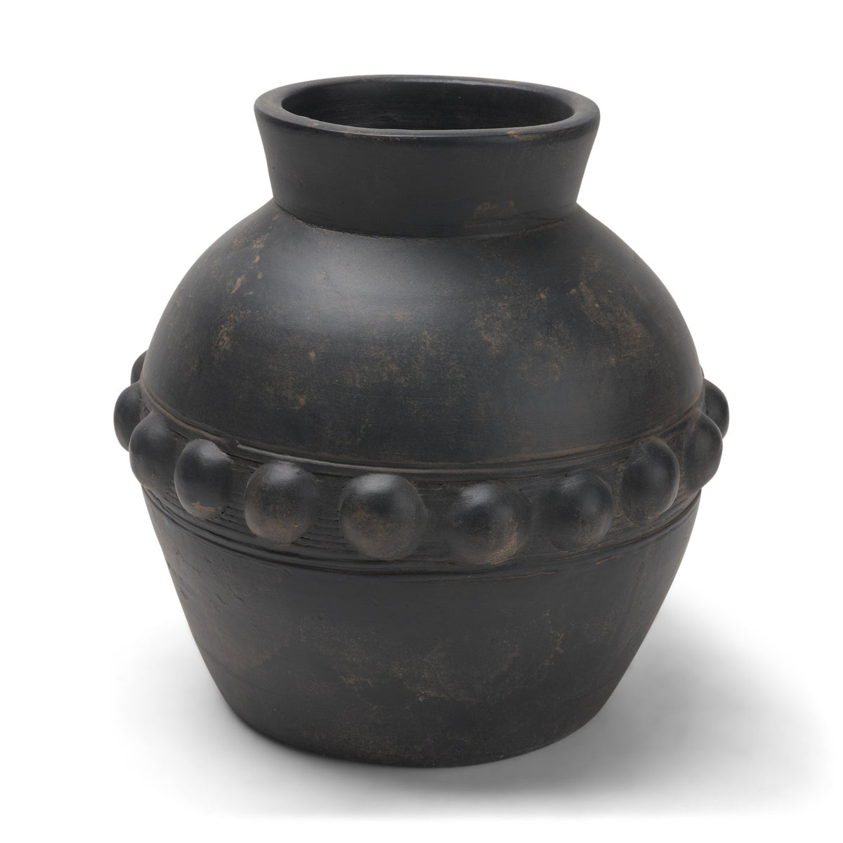 Douro Medium Earthy Brown Dotted Vase-Vase-DECOROLALA