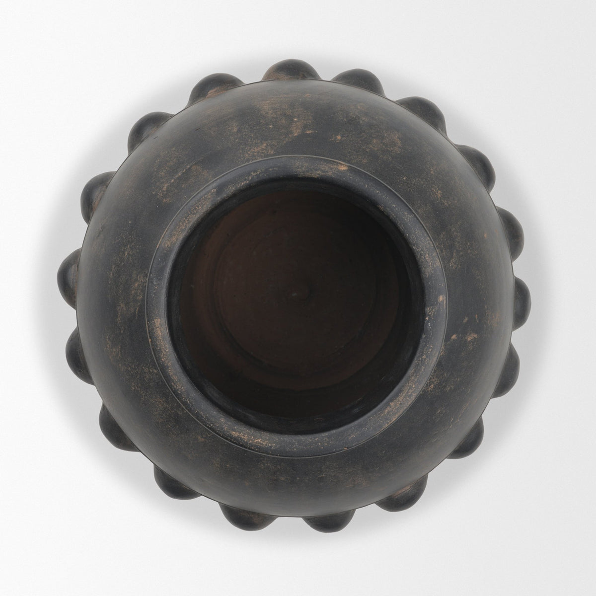 Douro Medium Earthy Brown Dotted Vase-Vase-DECOROLALA