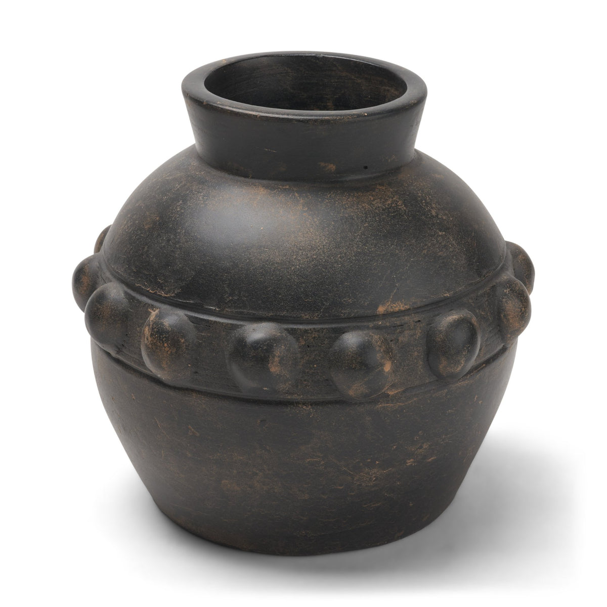 Douro Small Earthy Brown Dotted Vase-Vase-DECOROLALA