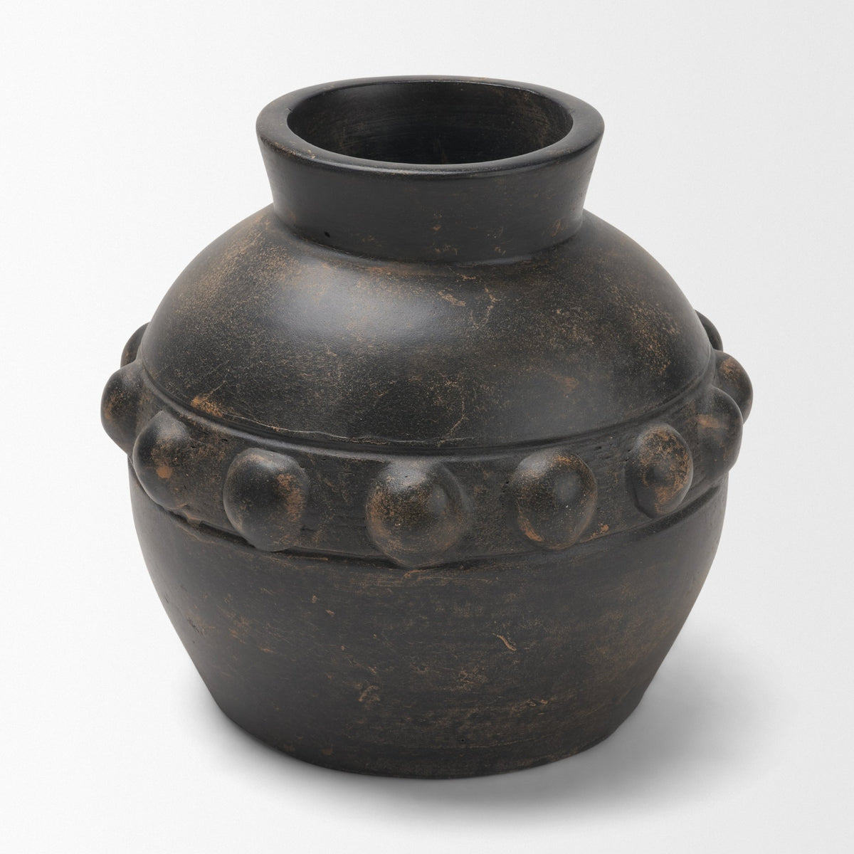 Douro Small Earthy Brown Dotted Vase-Vase-DECOROLALA