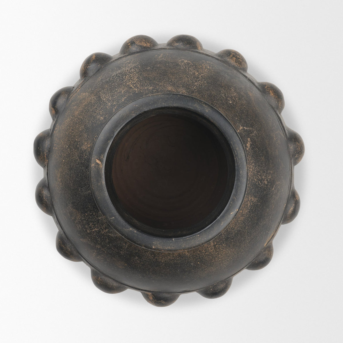 Douro Small Earthy Brown Dotted Vase-Vase-DECOROLALA