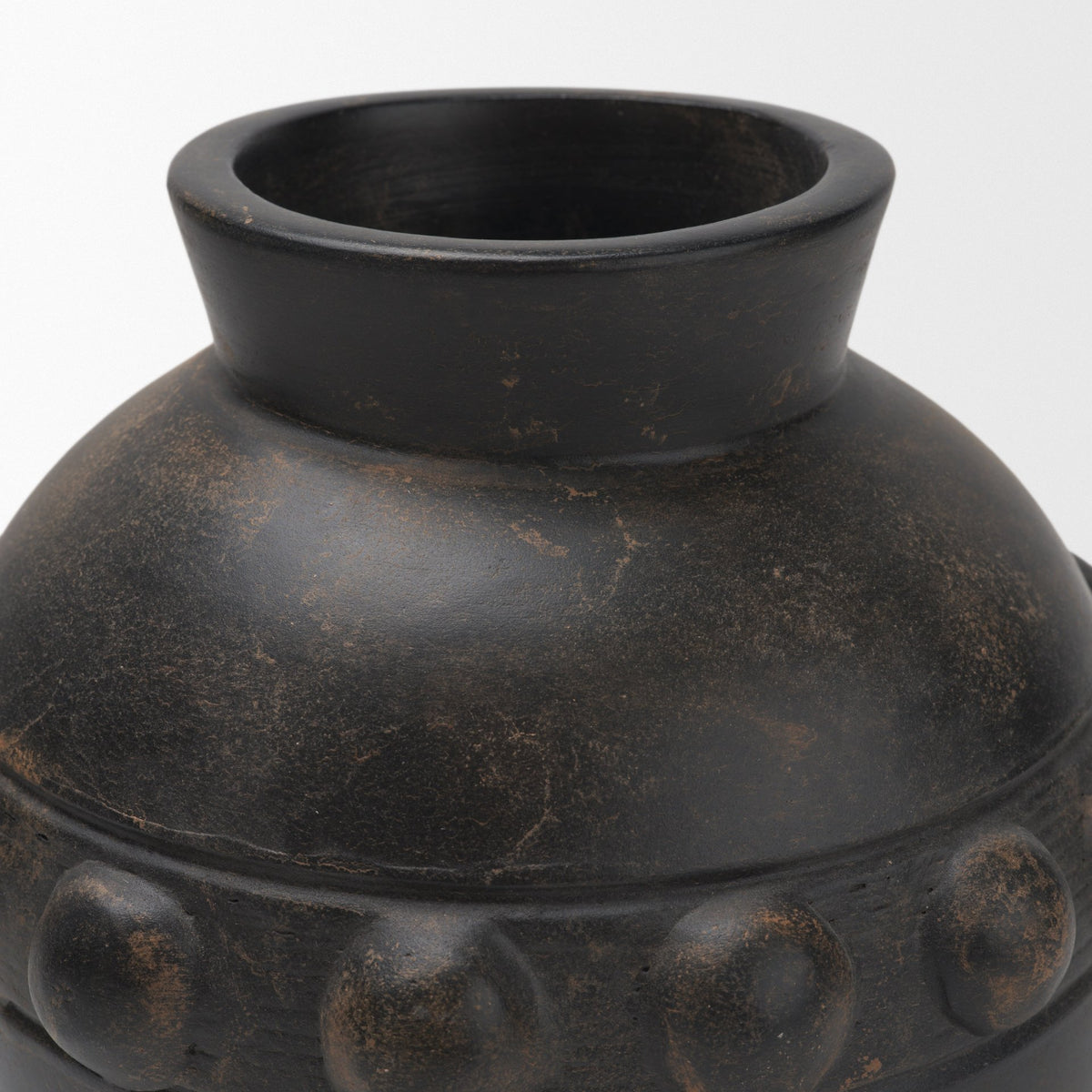 Douro Small Earthy Brown Dotted Vase-Vase-DECOROLALA