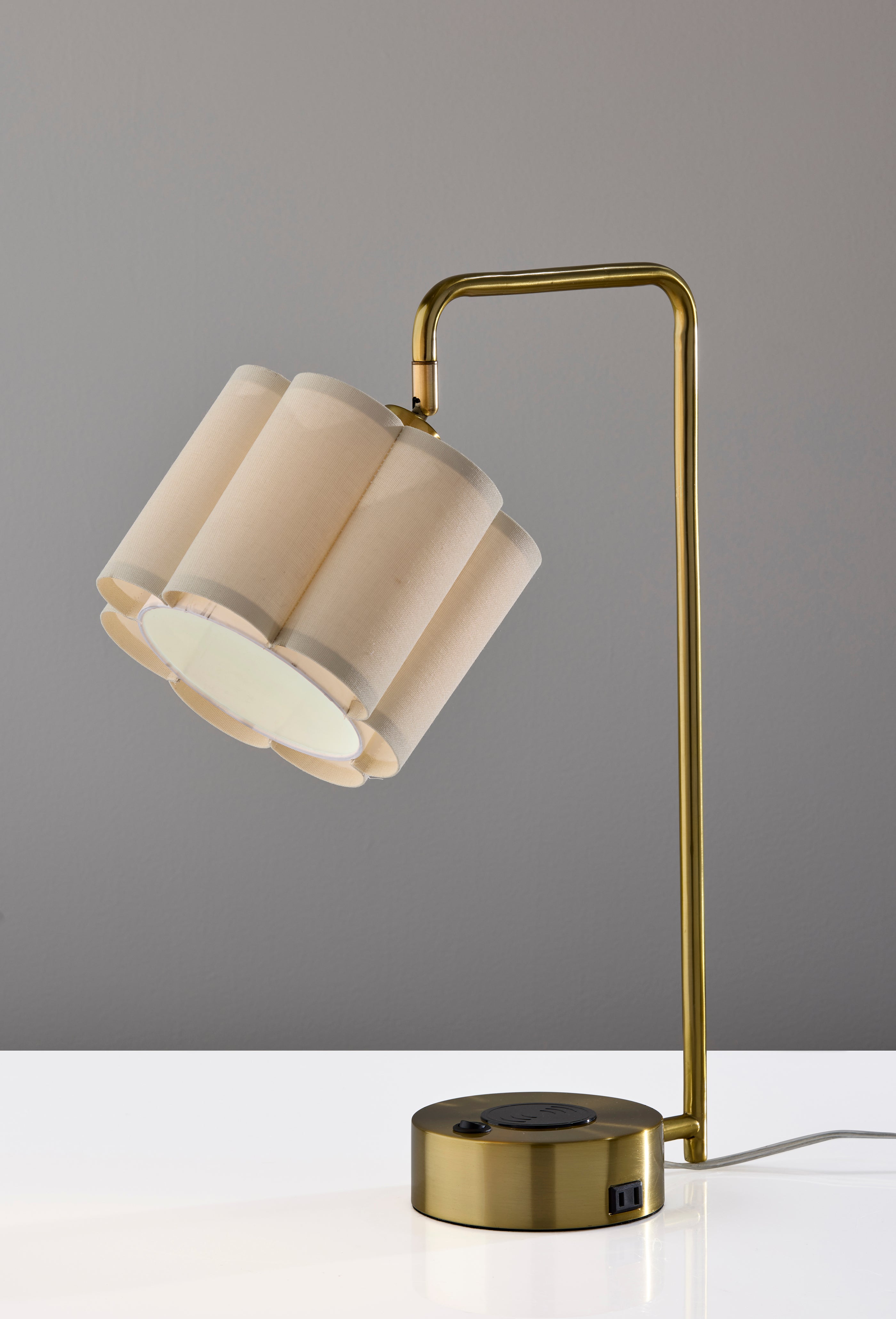Dover Desk Lamp with USB, USB-C, AC & Qi Charging-Lighting-DECOROLALA