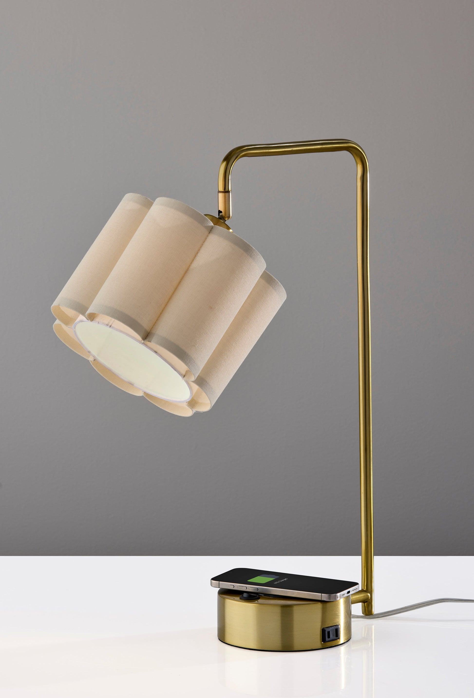 Dover Desk Lamp with USB, USB-C, AC & Qi Charging-Lighting-DECOROLALA