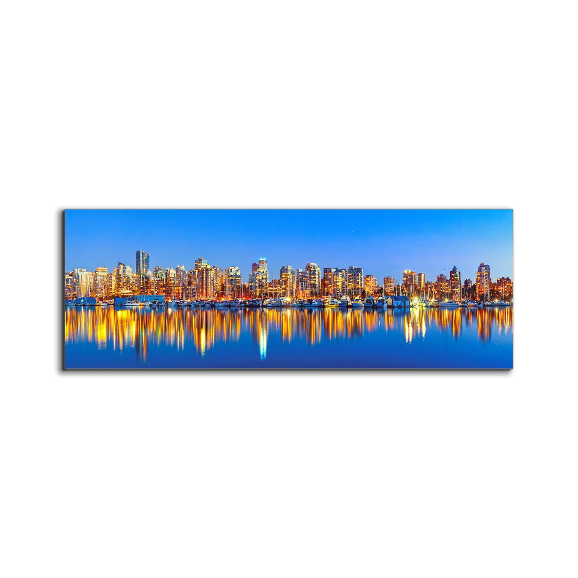Downtown Vancouver Sunset Canvas 72x24 Wall Art-Wall Art-DECOROLALA