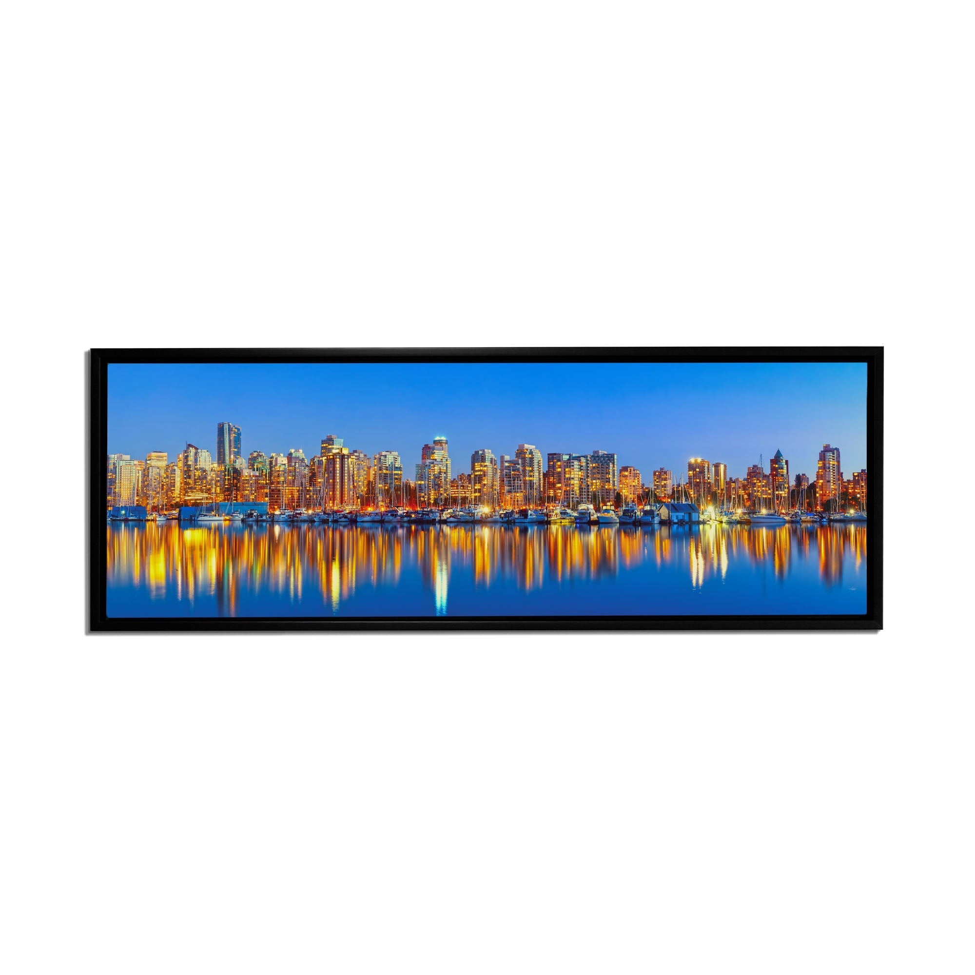 Downtown Vancouver at sunset- Skyline Wall Decor-RGB varnish-Wall Art-DECOROLALA