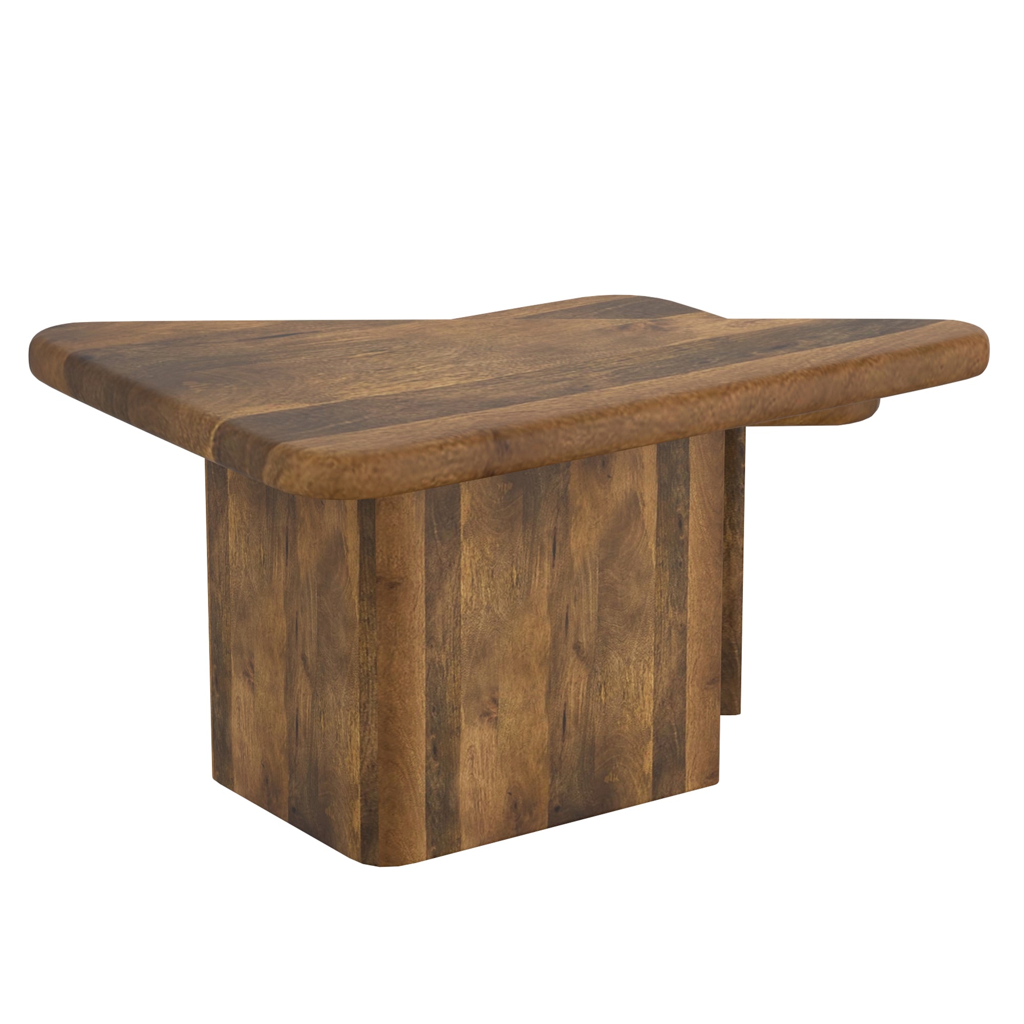 Draco 2-Piece Nesting Coffee Tables - Walnut Mango Wood-DECOROLALA