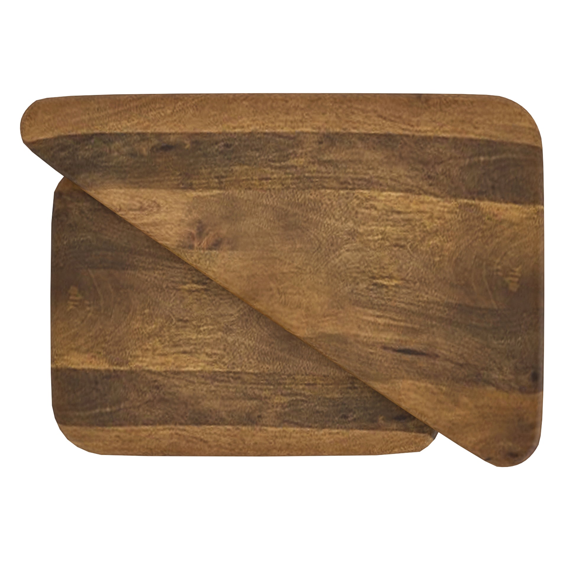 Draco 2-Piece Nesting Coffee Tables - Walnut Mango Wood-DECOROLALA