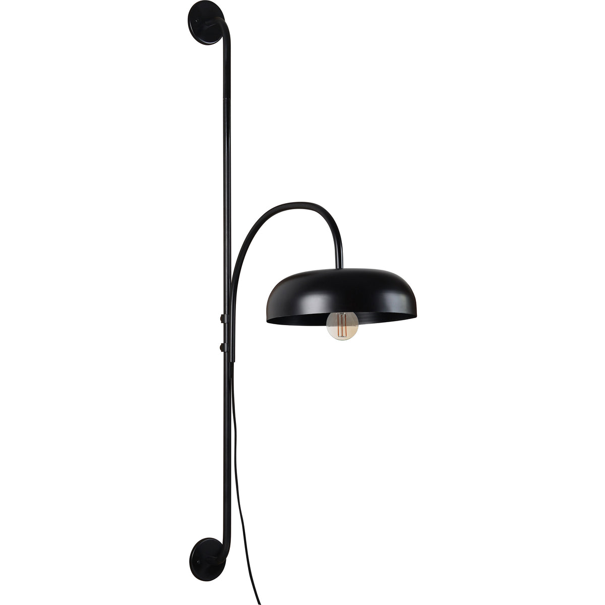 Draco 54.5" LED Wall Sconce, Black-Wall Sconce-DECOROLALA