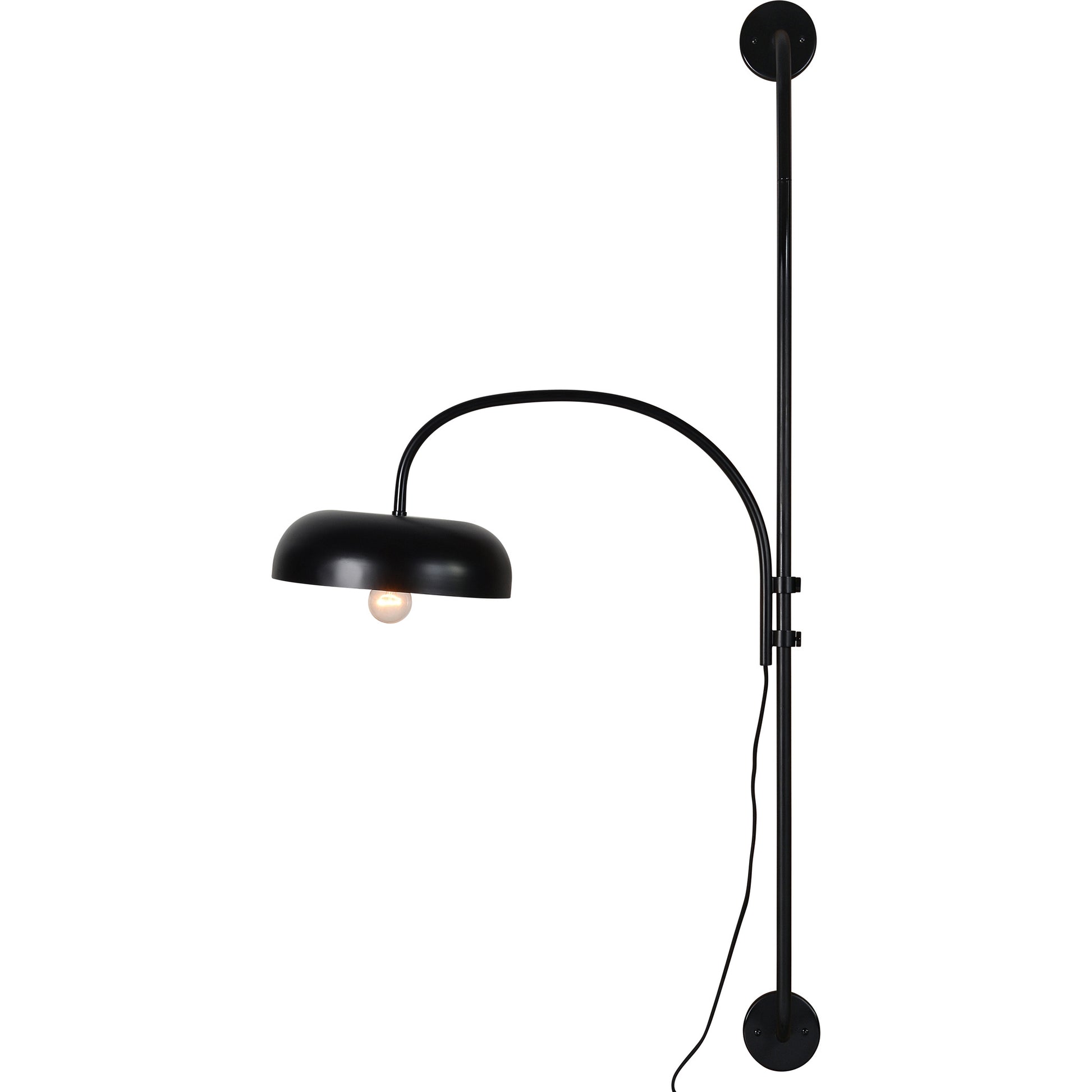 Draco 54.5" LED Wall Sconce, Black-Wall Sconce-DECOROLALA