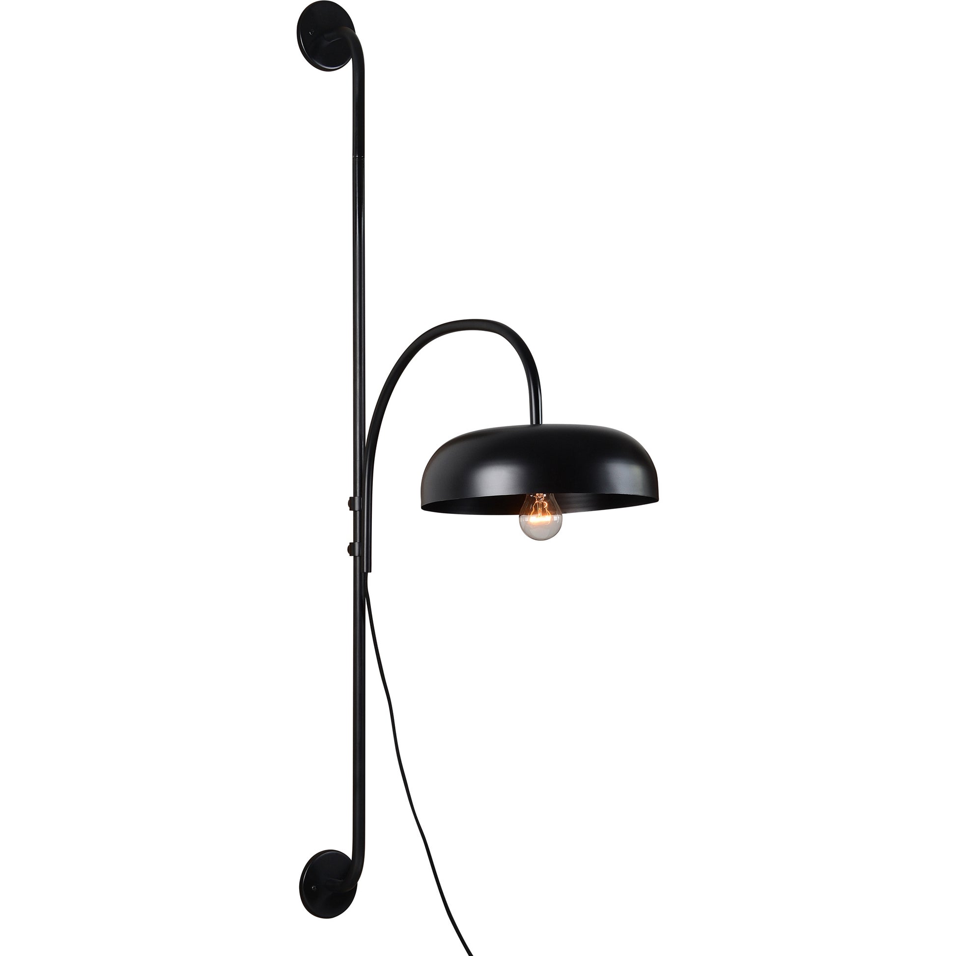 Draco 54.5" LED Wall Sconce, Black-Wall Sconce-DECOROLALA