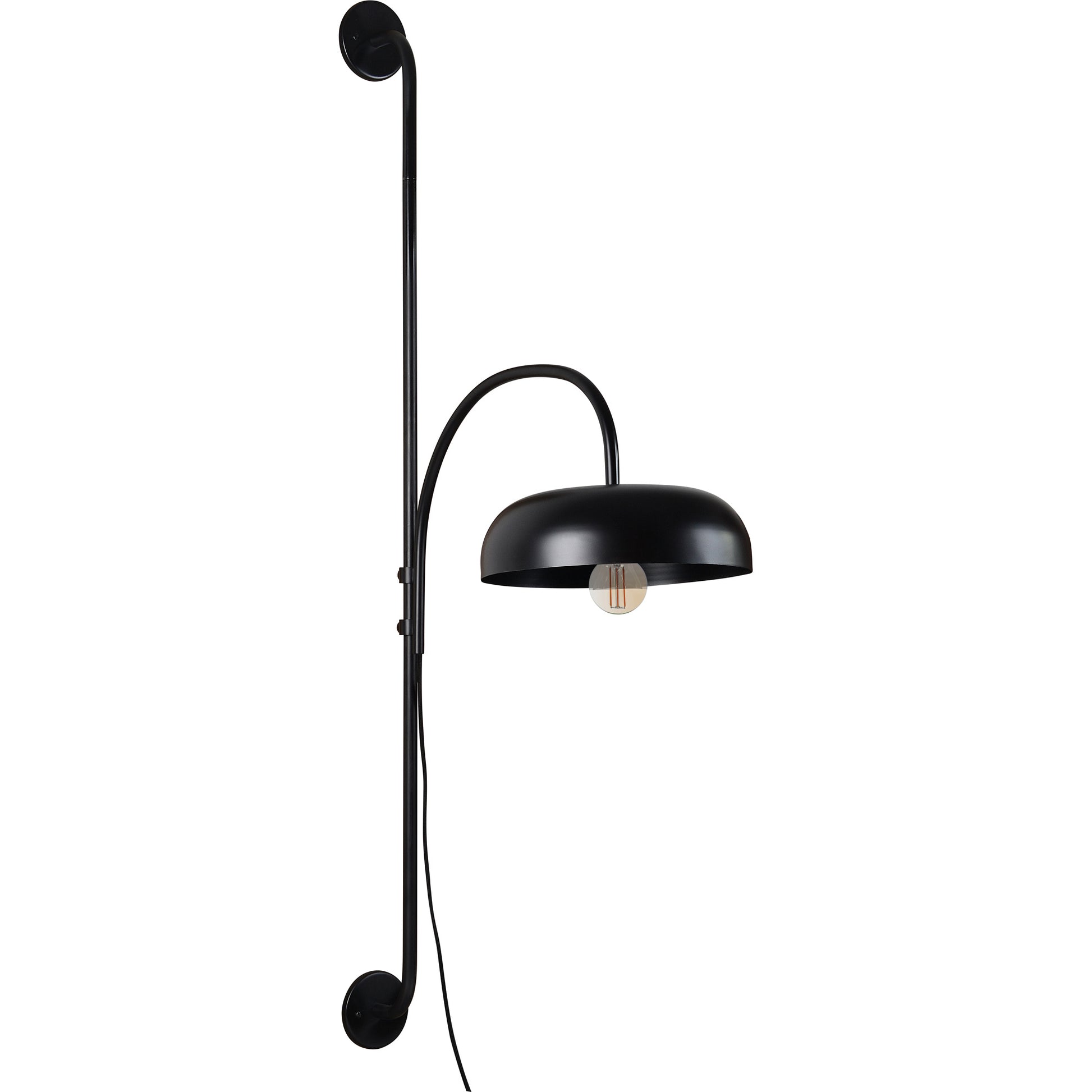 Draco 54.5" LED Wall Sconce, Black-Wall Sconce-DECOROLALA