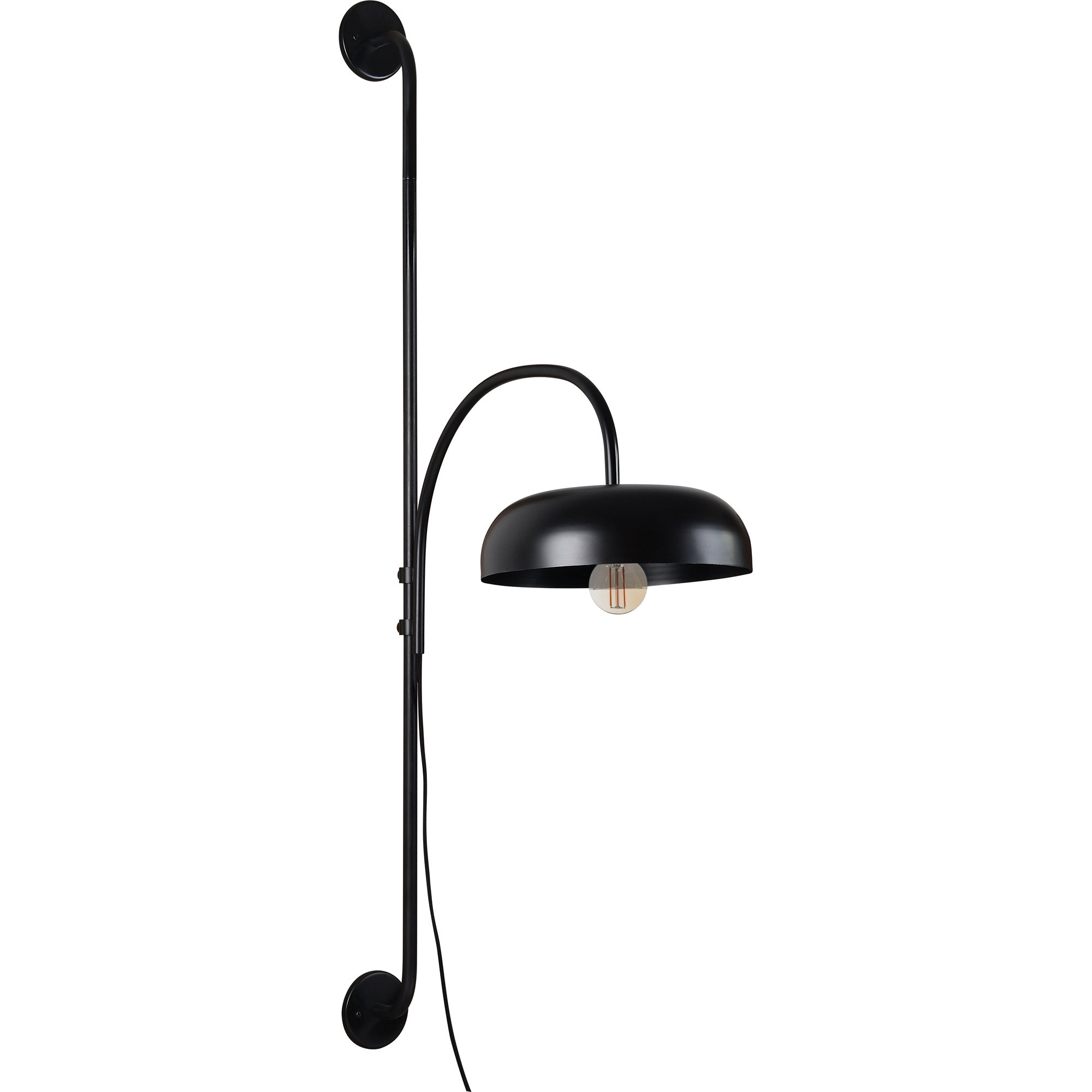 Draco 54.5" LED Wall Sconce, Black-Wall Sconce-DECOROLALA