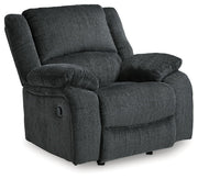 Draycoll Rocker Recliner - Slate Fabric-Rocker Chairs-DECOROLALA