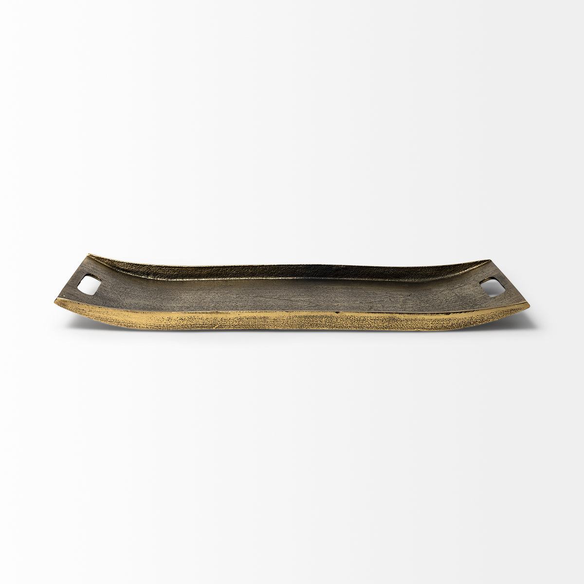 Drey 24L x 10W Gold Rectangular Tray-Trays-DECOROLALA