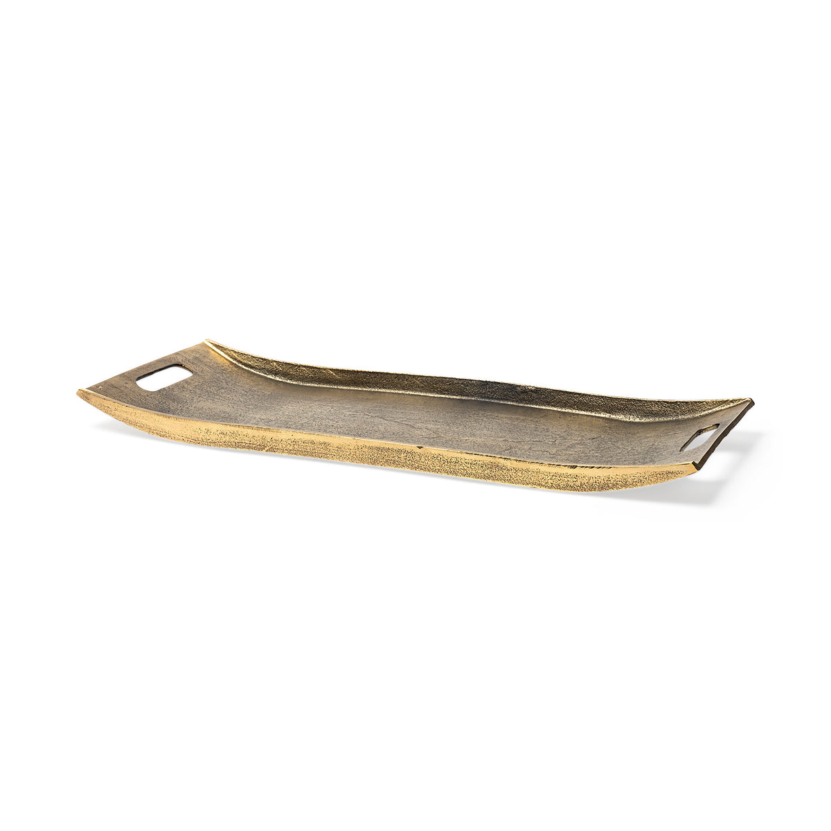 Drey Gold Rectangular Tray-Decorative Trays-DECOROLALA