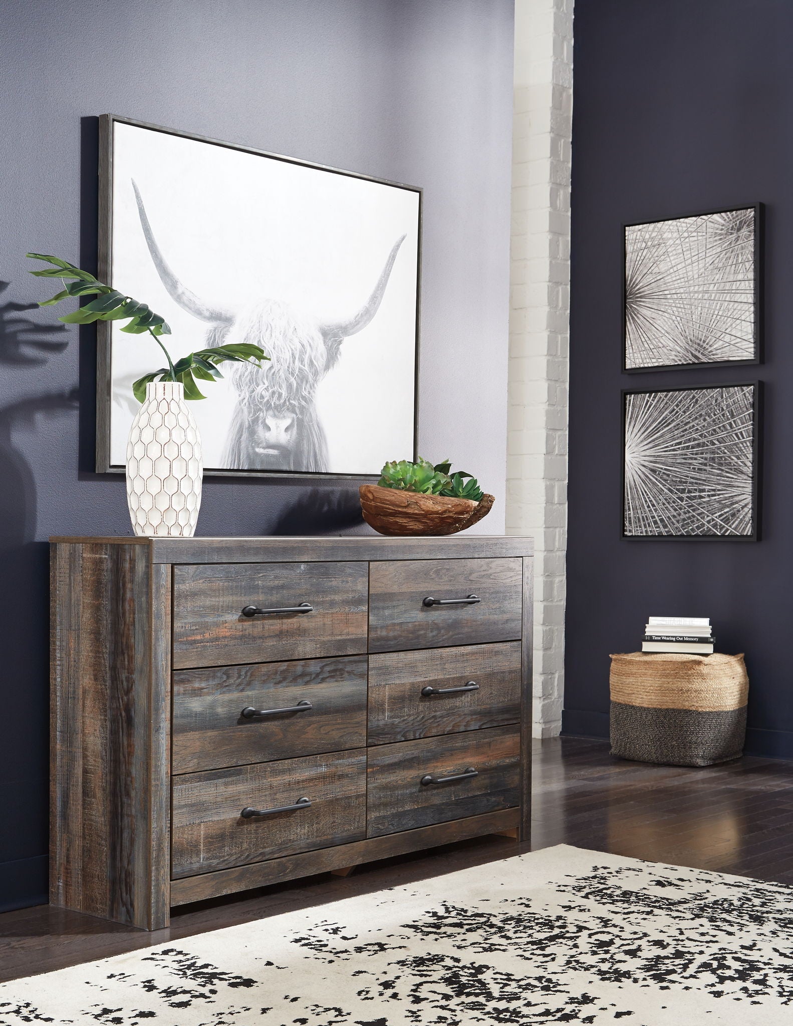 Drystan King Bookcase Bed - Brown Storage-8 + Piece Bedroom Sets-DECOROLALA