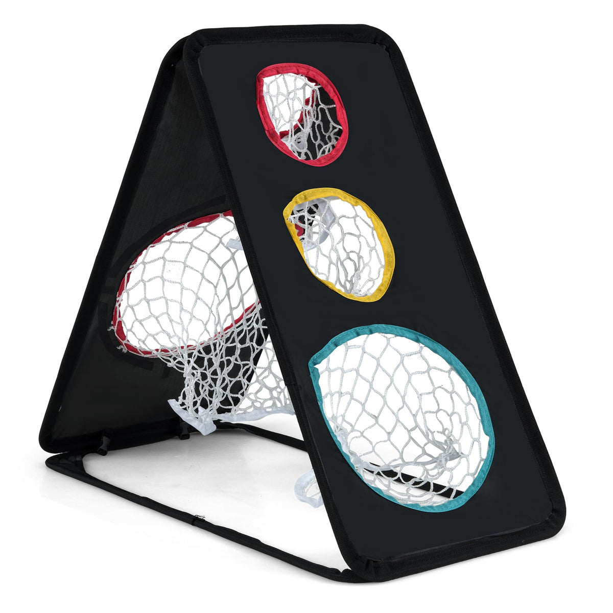 Dual-Sided Golf Chipping Net Triple Target Training System with 5 Target Holes-Golf-DECOROLALA