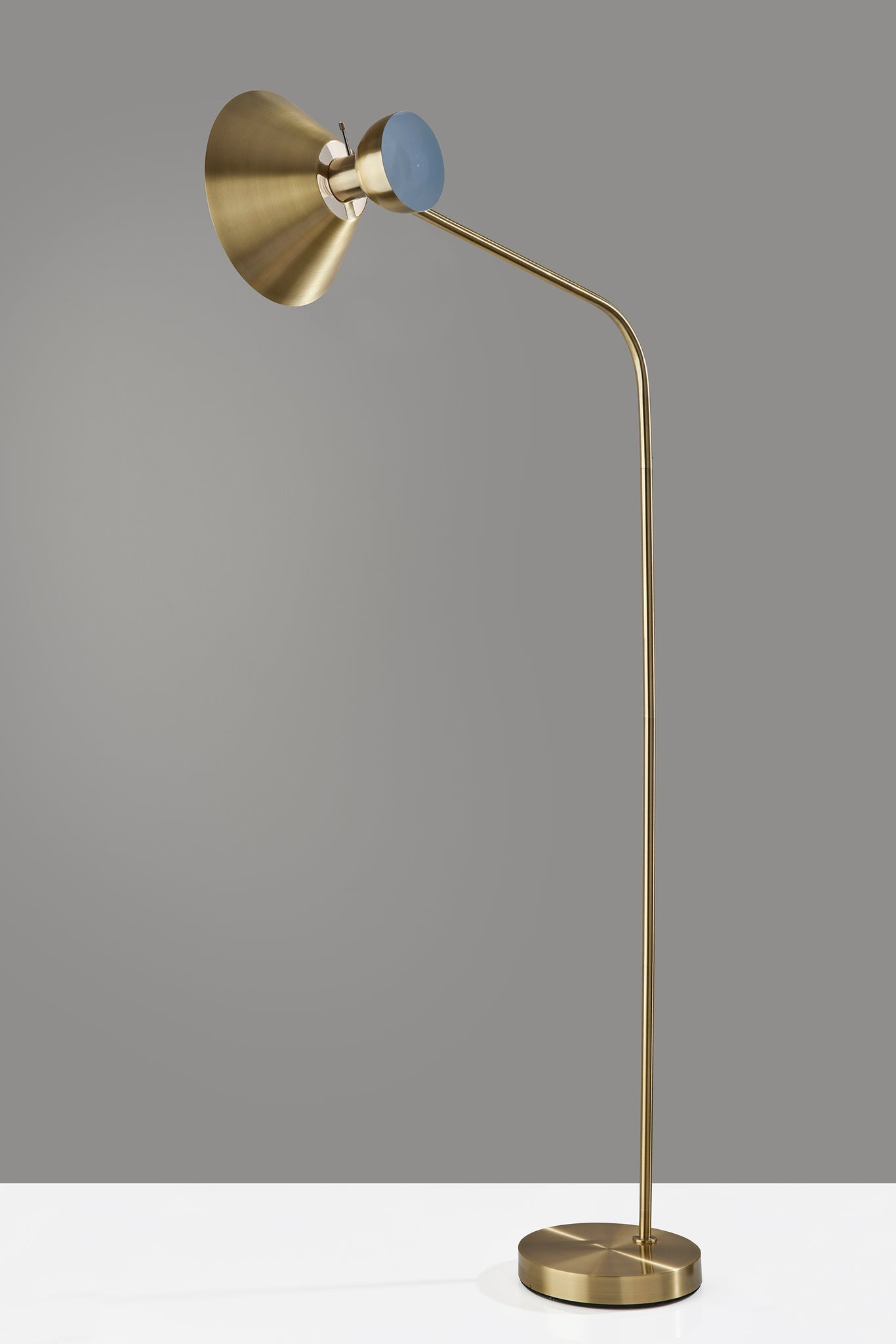 Duke Floor Lamp - Brass Arched 67.5" Task-Lighting-DECOROLALA