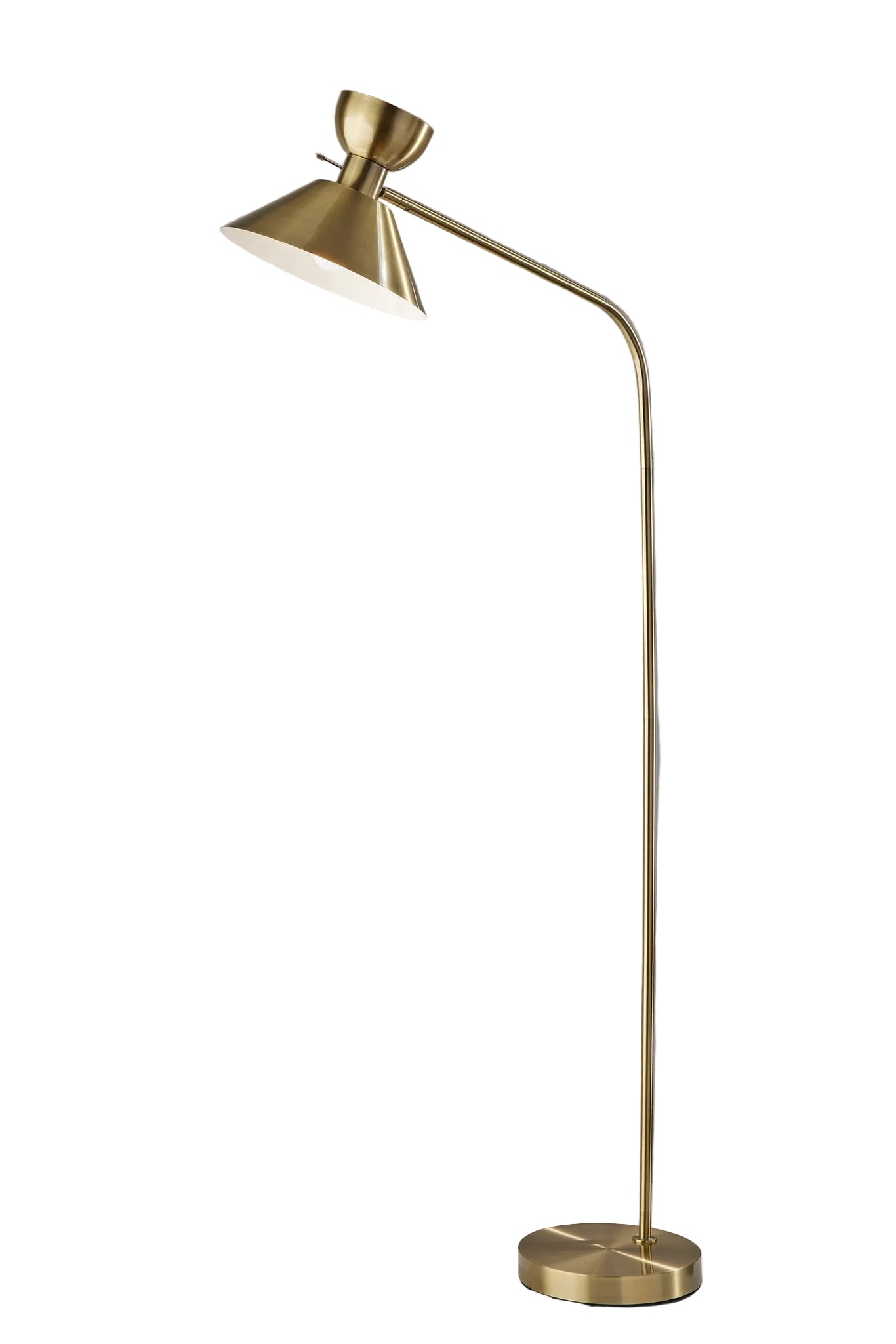 Duke Floor Lamp - Brass Arched 67.5" Task-Lighting-DECOROLALA