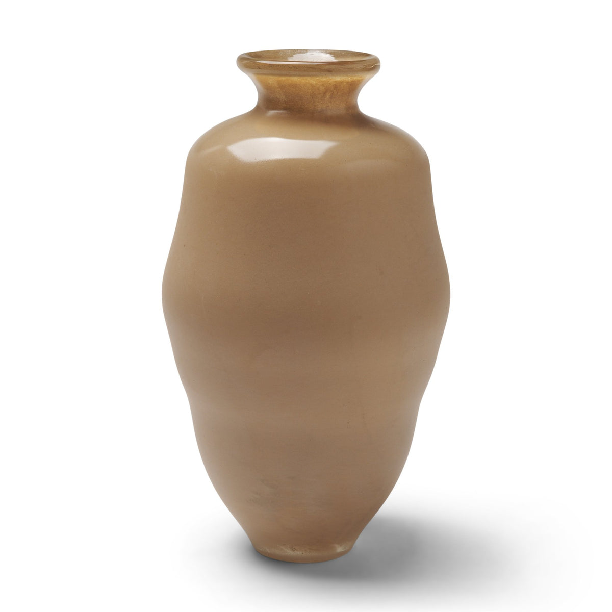 Dune Matte Brown Glass Vase-Vase-DECOROLALA