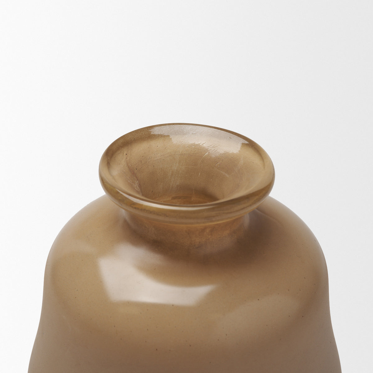 Dune Matte Brown Glass Vase-Vase-DECOROLALA