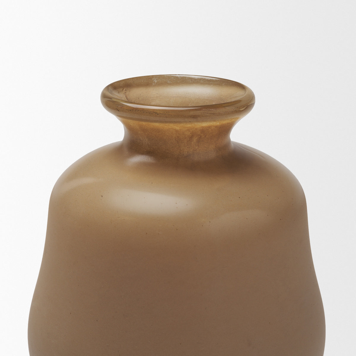 Dune Matte Brown Glass Vase-Vase-DECOROLALA