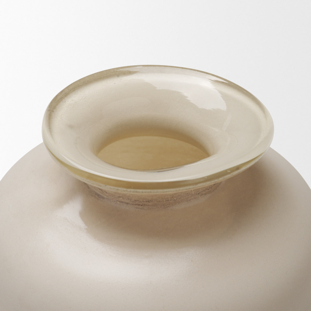 Dune Matte White Glass Vase-Vase-DECOROLALA