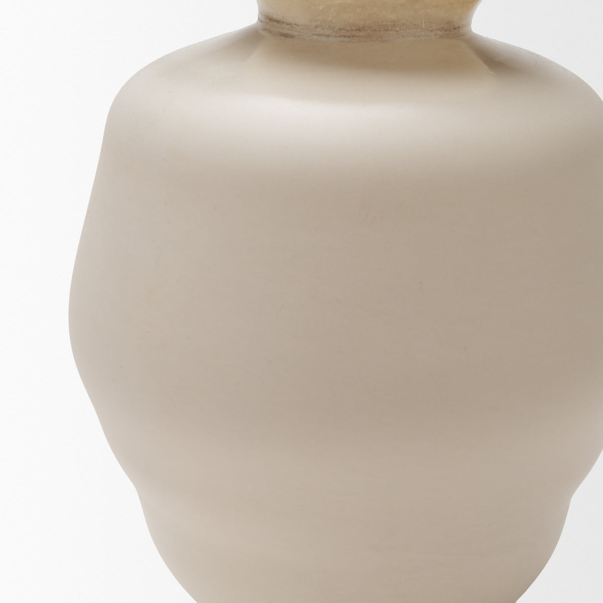 Dune Matte White Glass Vase-Vase-DECOROLALA
