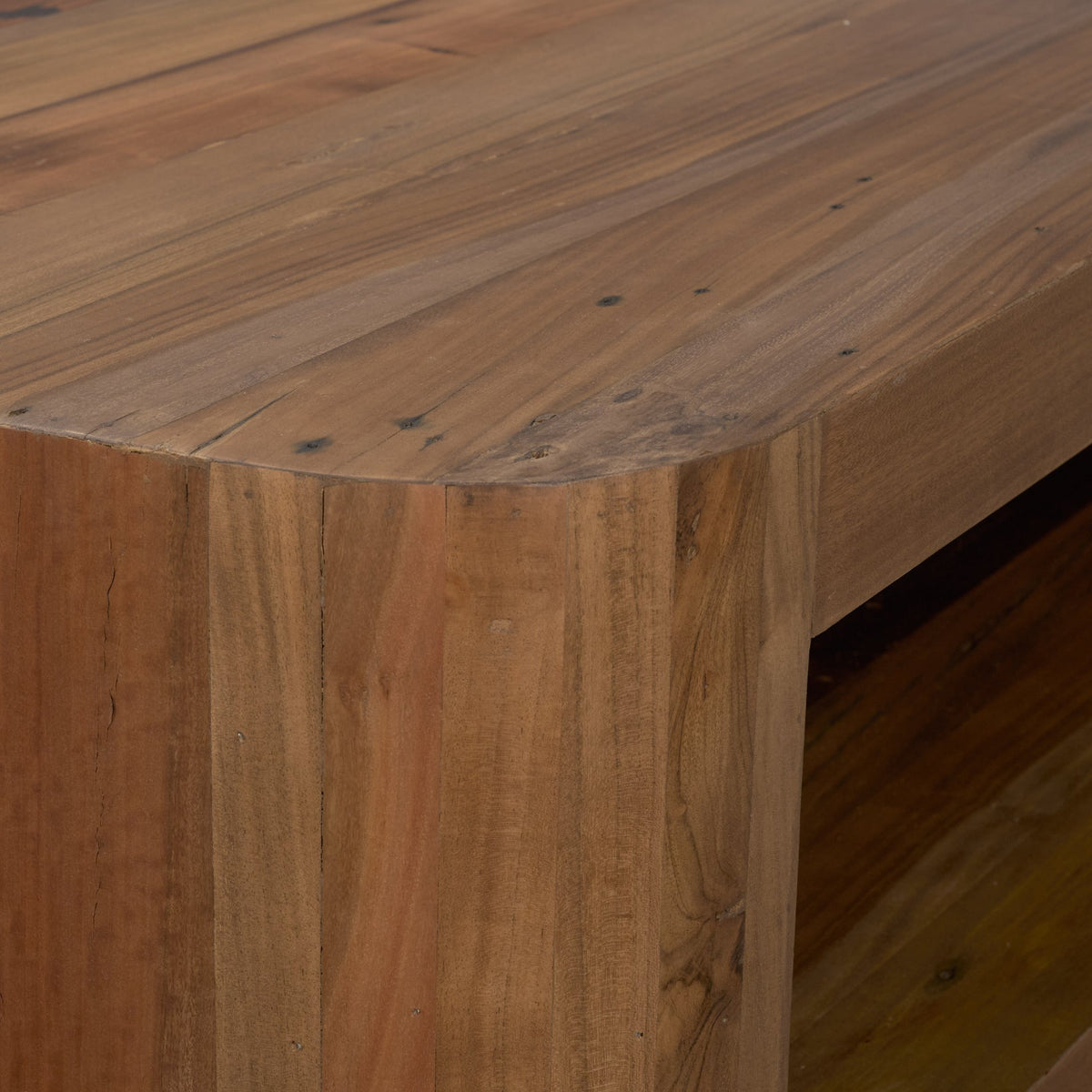 Dunmore Solid Wood Rectangular Open Shelf Coffee Table-Coffee Tables-DECOROLALA