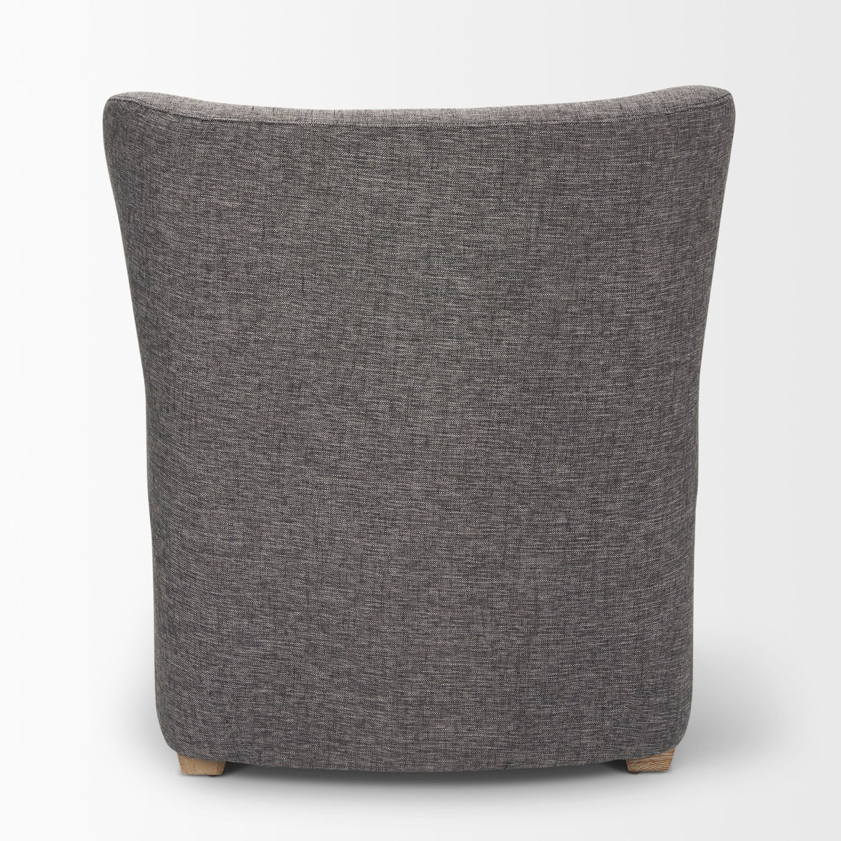 Dunstan Accent Chair Upholstered Gray Twill Fabric and Medium Brown Wood Feet-Accent Chairs-DECOROLALA