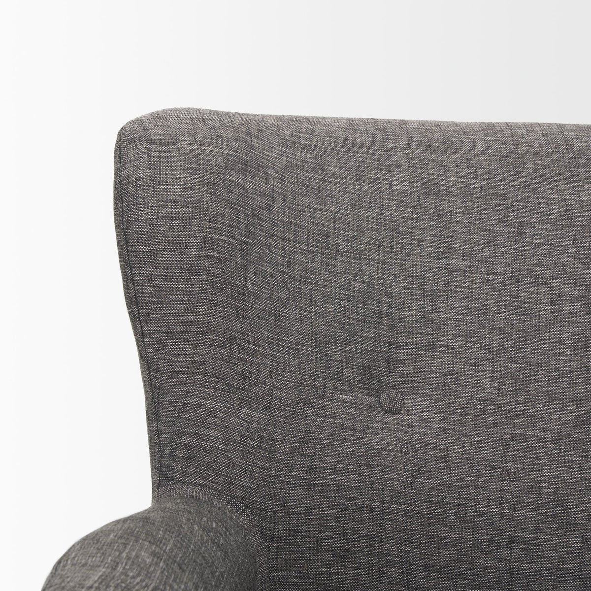 Dunstan Accent Chair Upholstered Gray Twill Fabric and Medium Brown Wood Feet-Accent Chairs-DECOROLALA
