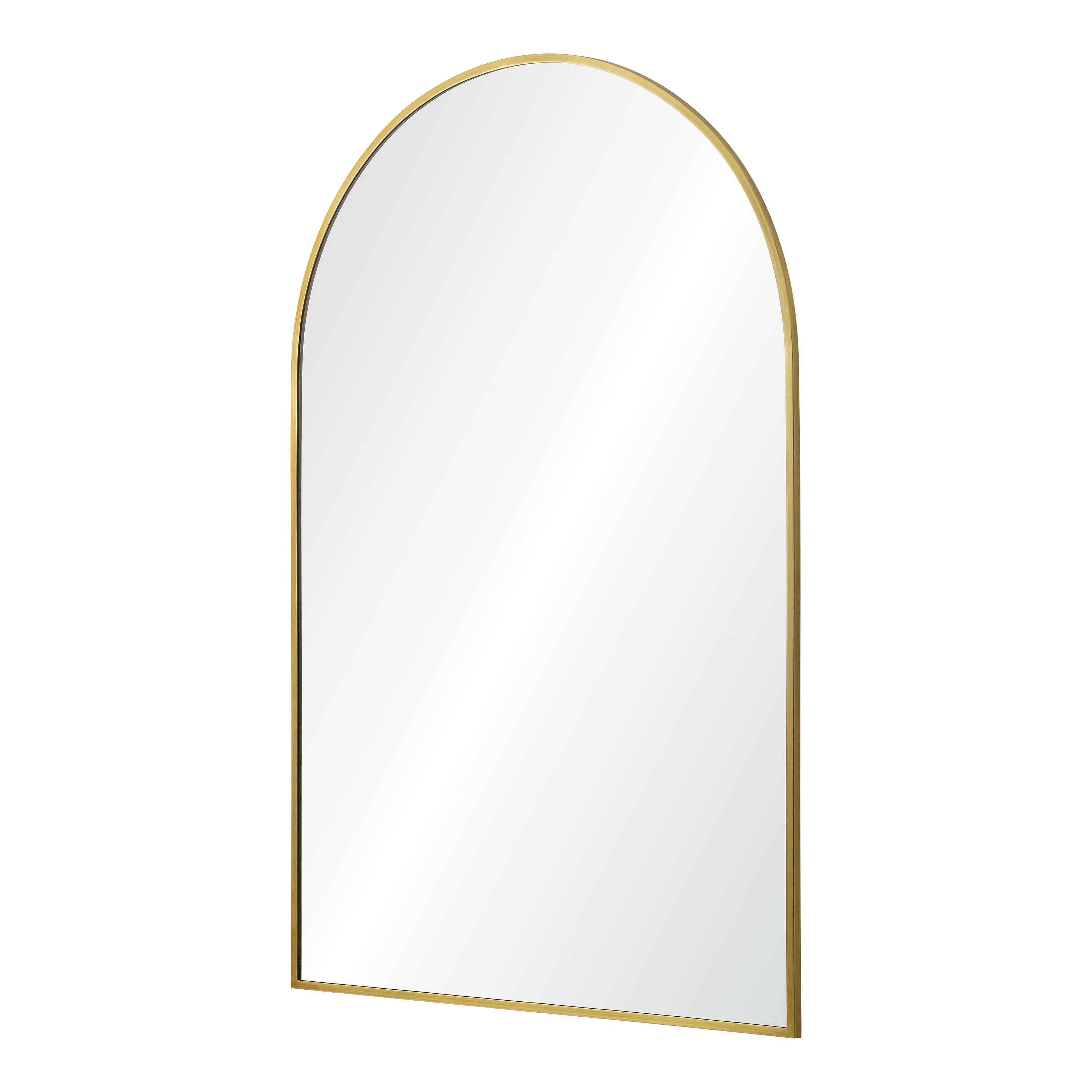 Durness 36" Tall Arch Wall Mirror, Yellow-Mirror-DECOROLALA