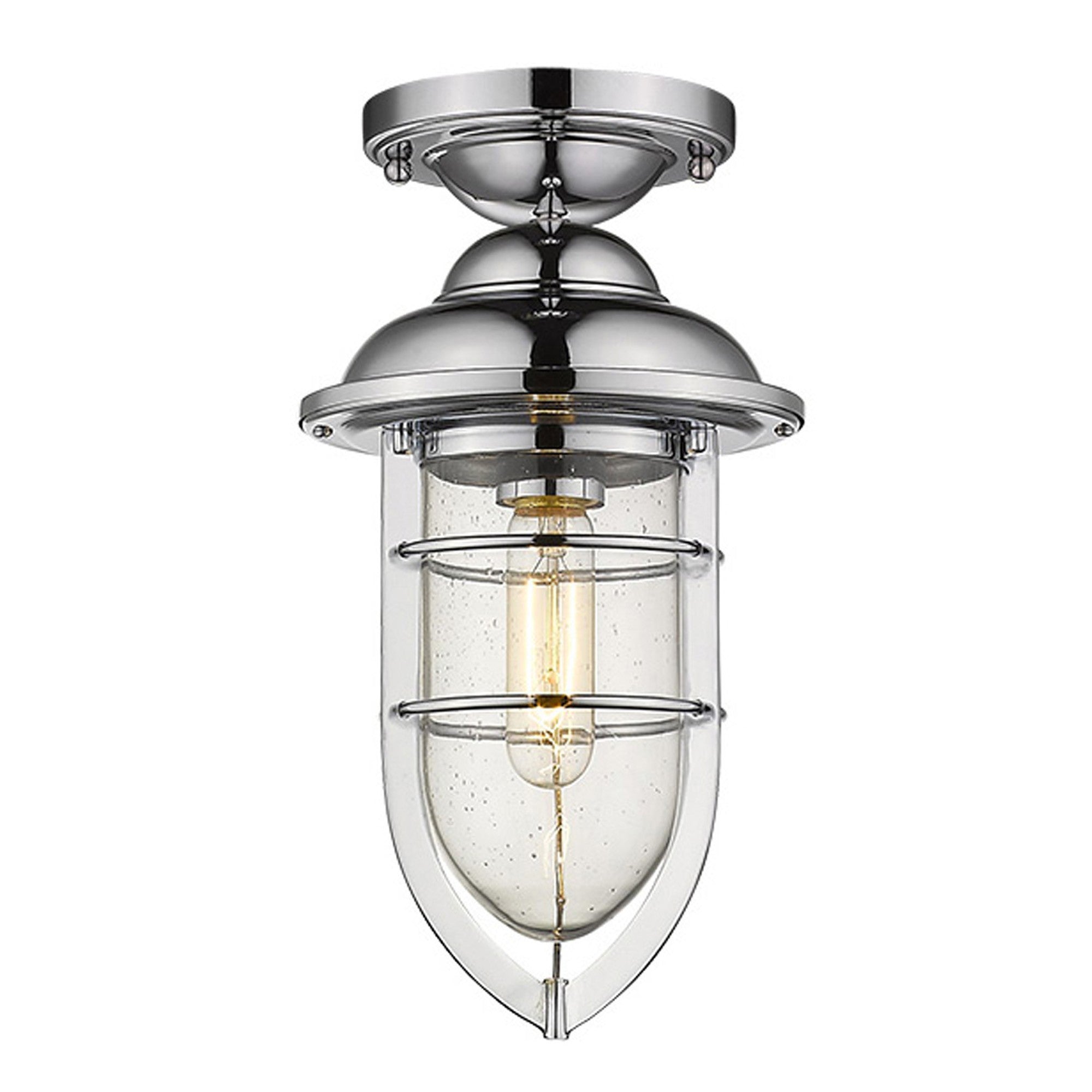 Dylan 3-Light Chrome Hanging Lantern-Chandeliers-DECOROLALA