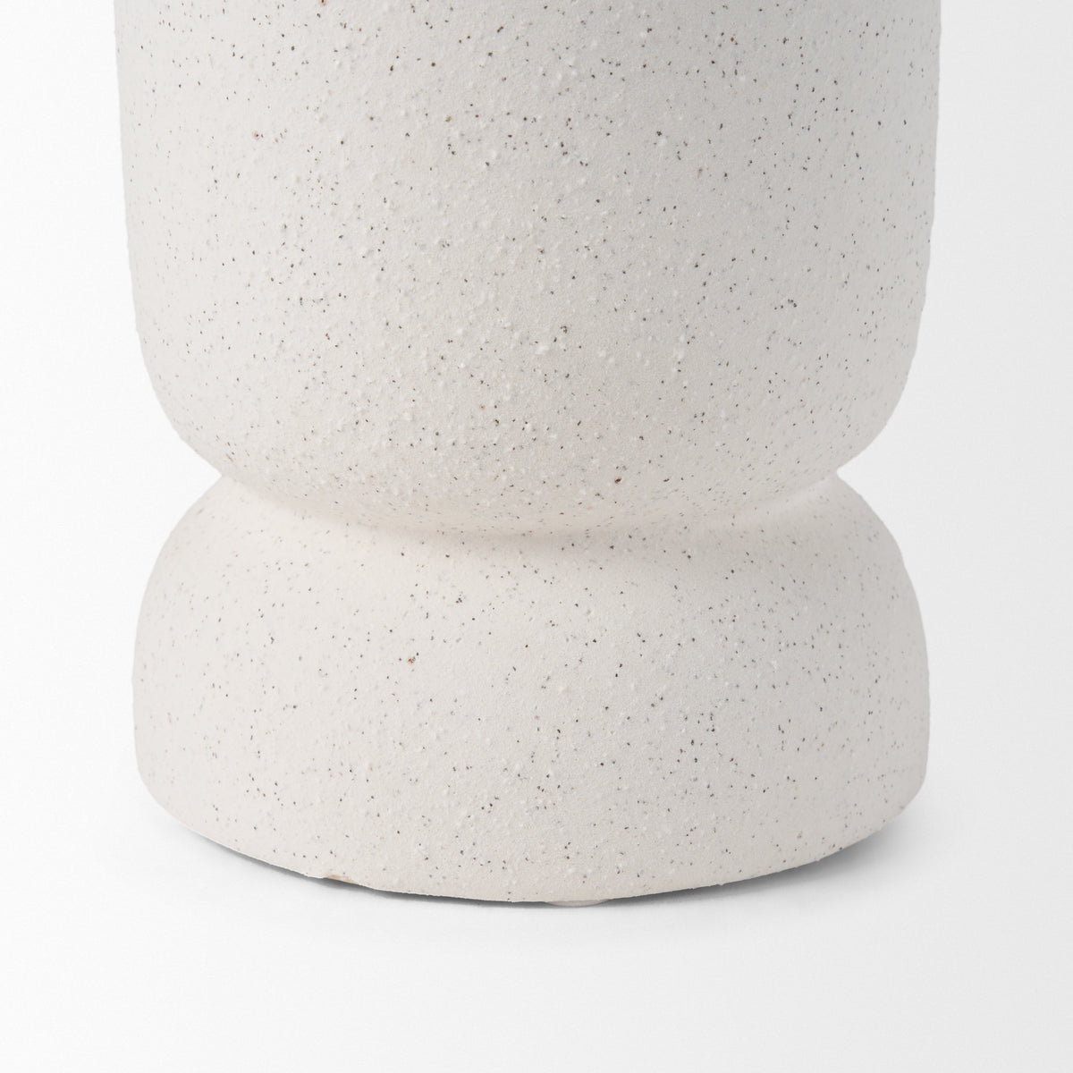 Dylan Tall Textured Off White w/ Handles Ceramic Vase-Vase-DECOROLALA