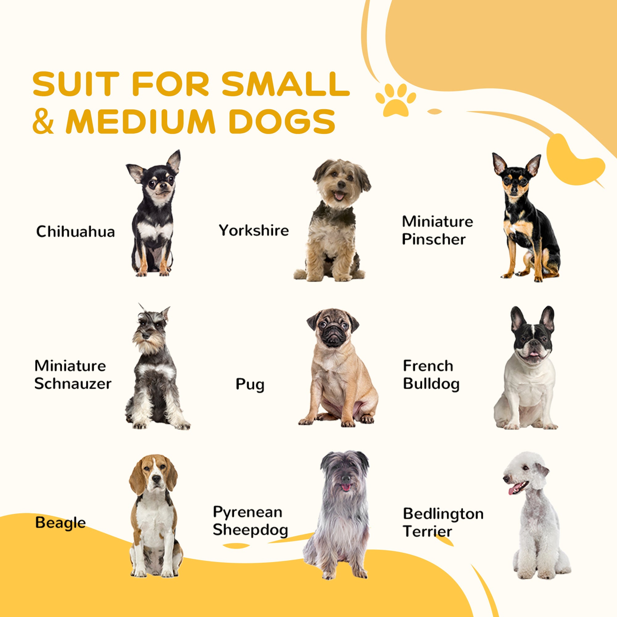 Parc pour chien à 6 panneaux de 32,5" – 59" x 32", parc robuste pour animaux, pour l’intérieur et l’extérieur, petits et moyens chiens