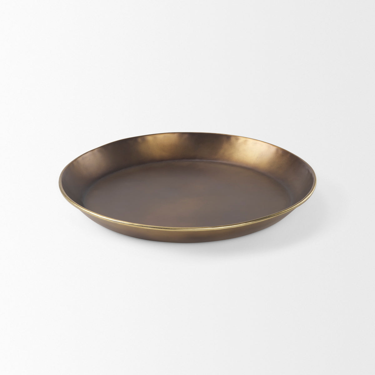Eagan 20.0L x 20.0W x 1.8H Brass Aluminium Tray Medium-Trays-DECOROLALA