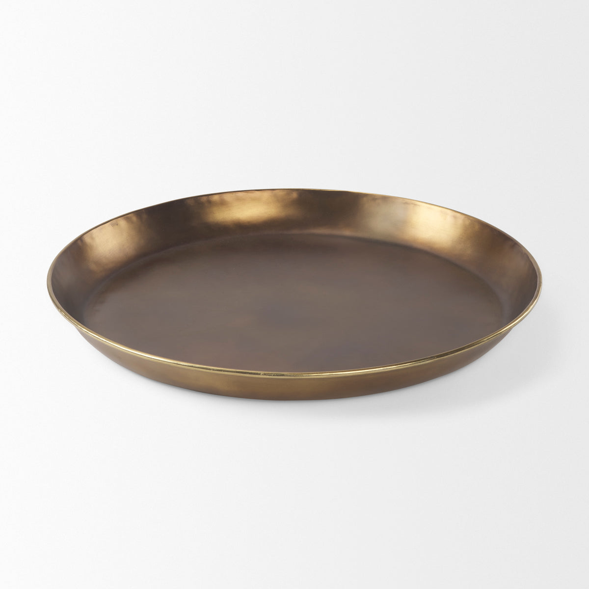 Eagan 24.0L x 24.0W x 2.0H Brass Aluminium Tray Large-Trays-DECOROLALA