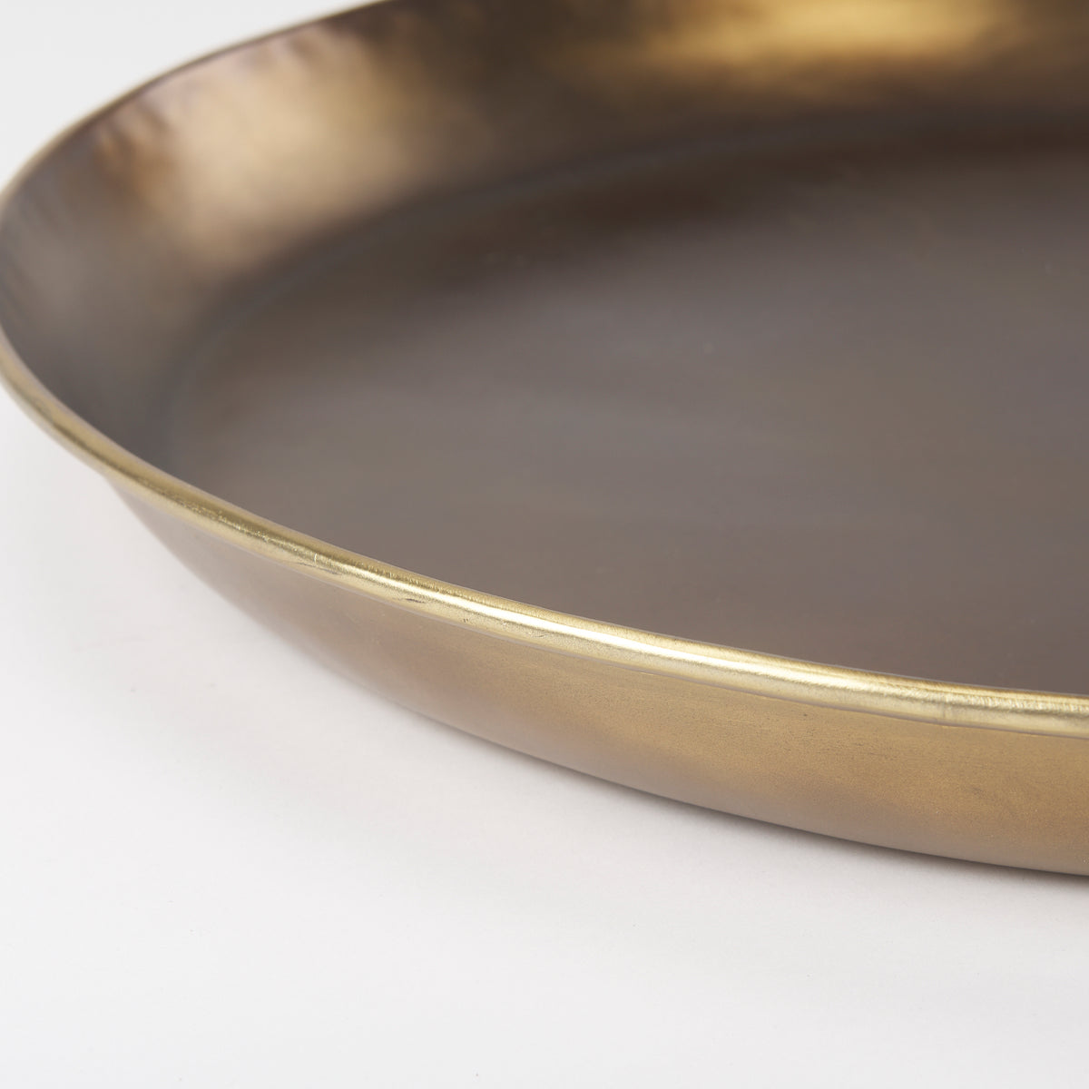Eagan 24.0L x 24.0W x 2.0H Brass Aluminium Tray Large-Trays-DECOROLALA